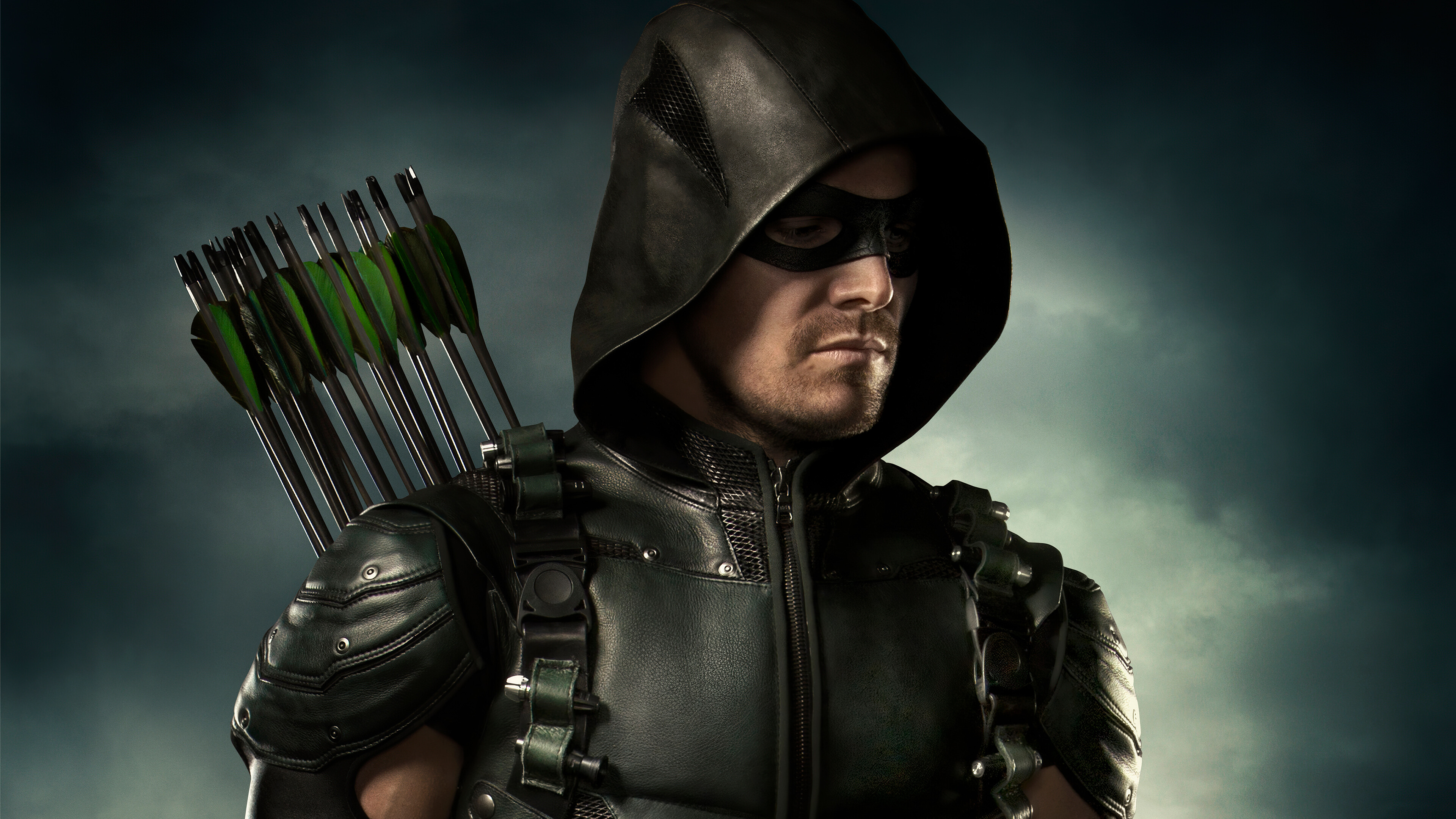 Green Arrow: American comic strip superhero, Nicknamed the “Emerald Archer”. 3840x2160 4K Wallpaper.