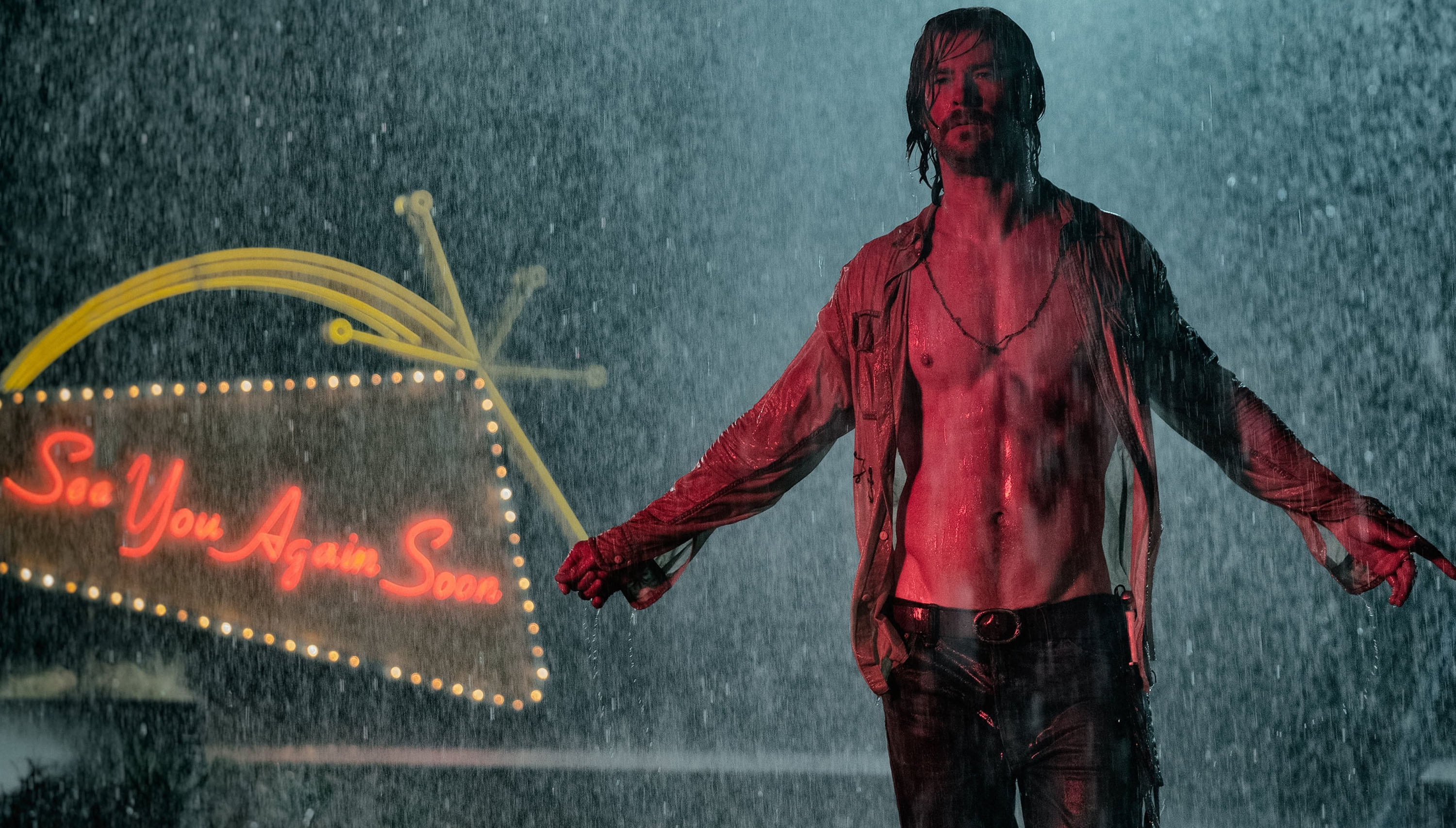 Bad Times at the El Royale, Enigmatic storyline, Twisted secrets, Mysterious hotel, 3000x1710 HD Desktop