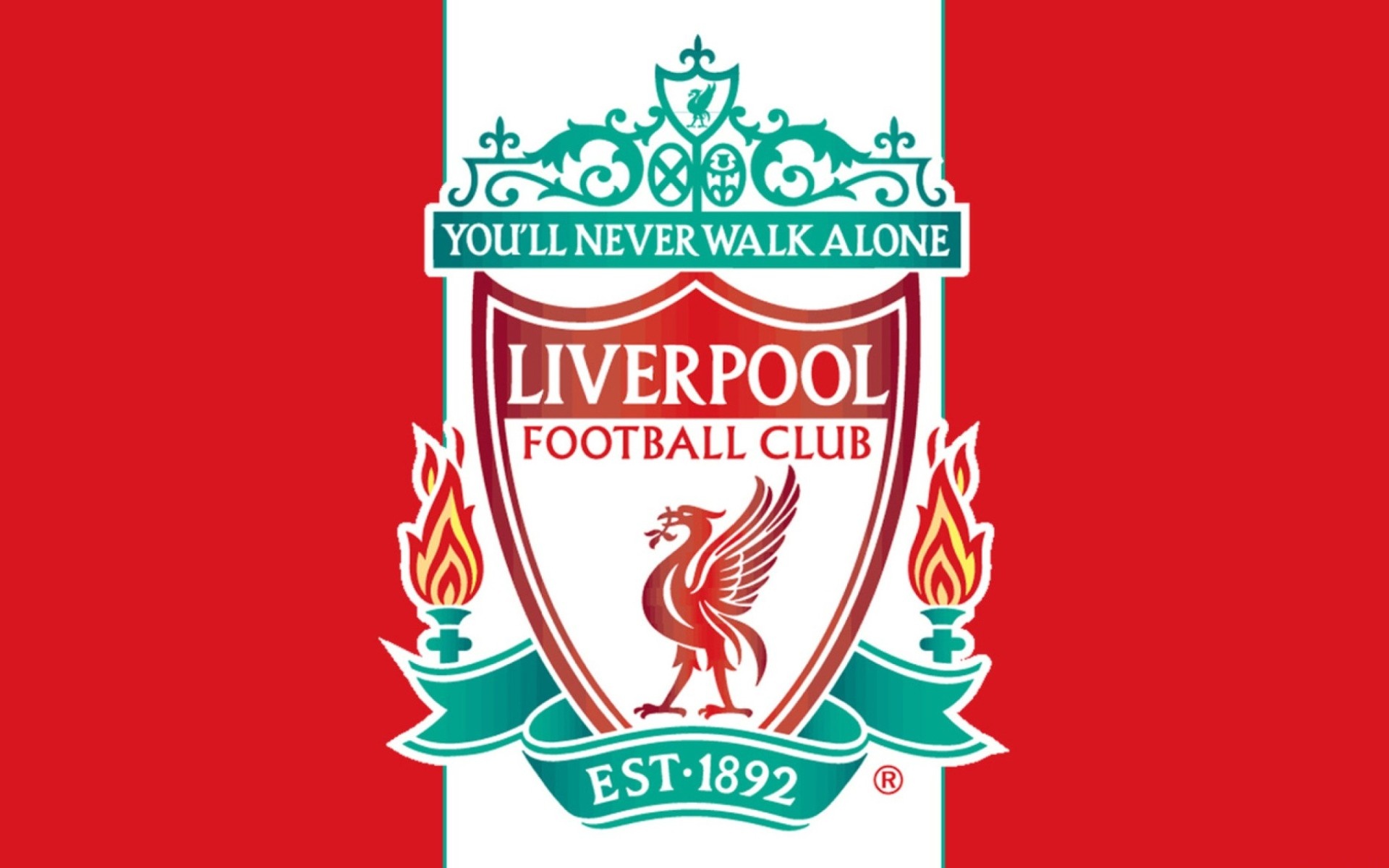 Liverpool Football Club: “You'll Never Walk Alone”, Official motto, Coat of arms. 1920x1200 HD Wallpaper.