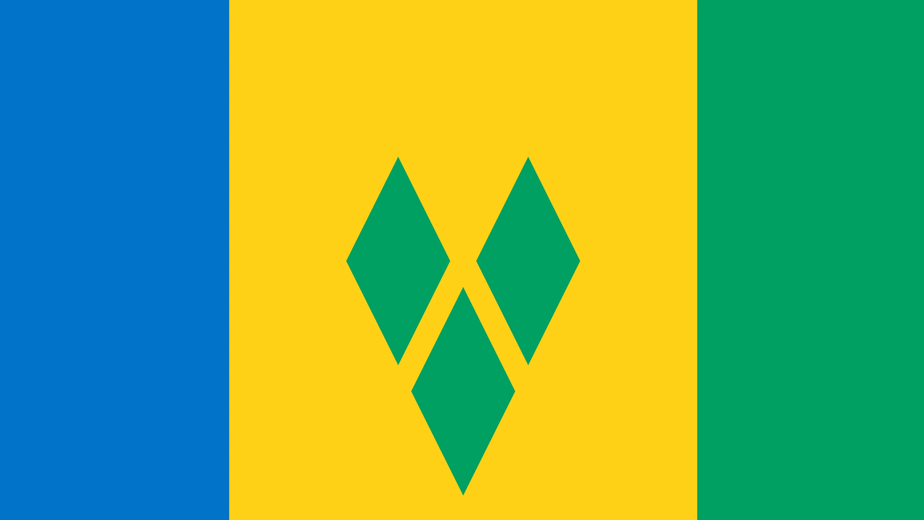 Saint Vincent and the Grenadines flag, Wallpapers, Travels, 3840x2160 4K Desktop