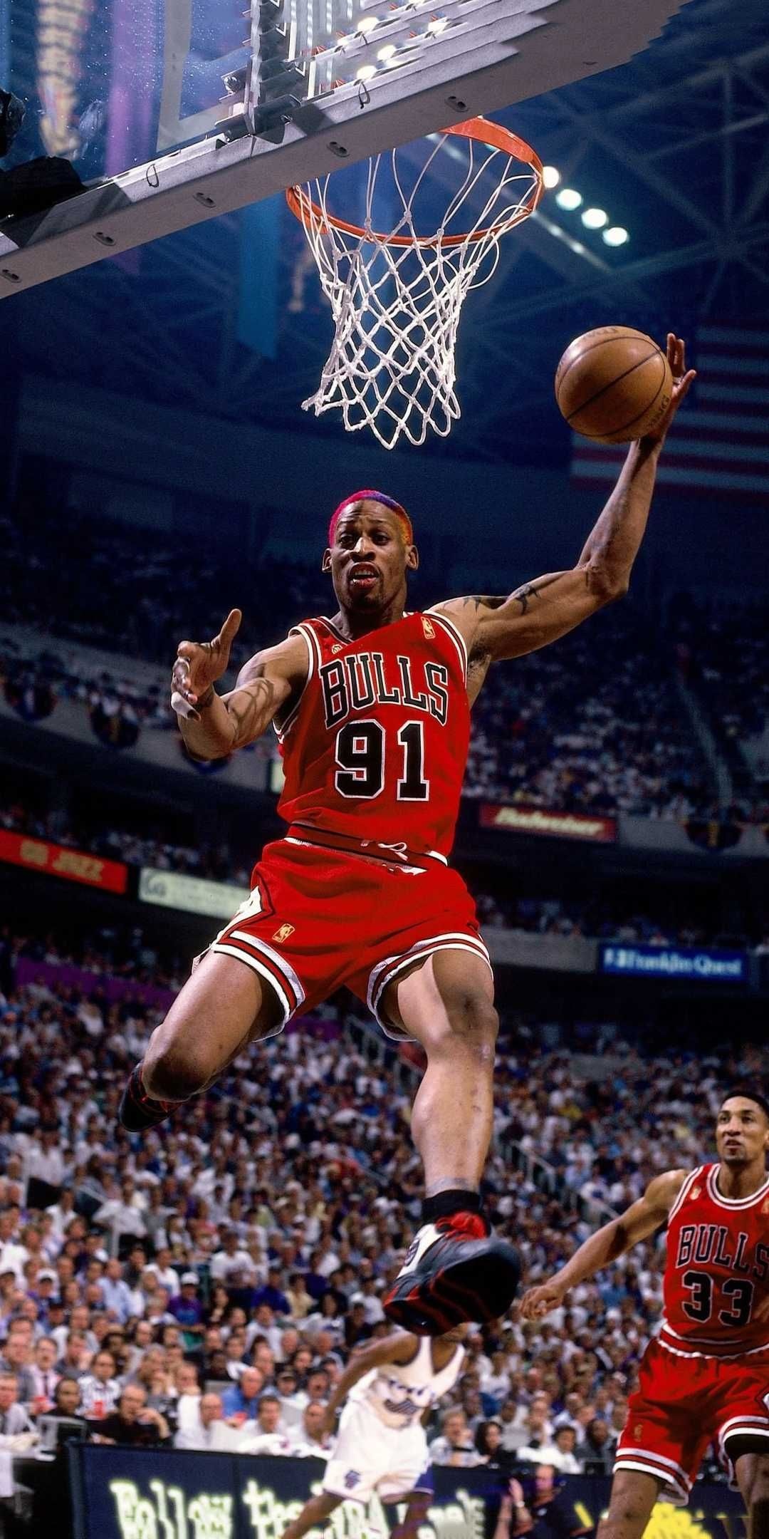 Dennis Rodman, Basketball Bulls, Chicago Bulls, NBA, 1080x2160 HD Handy
