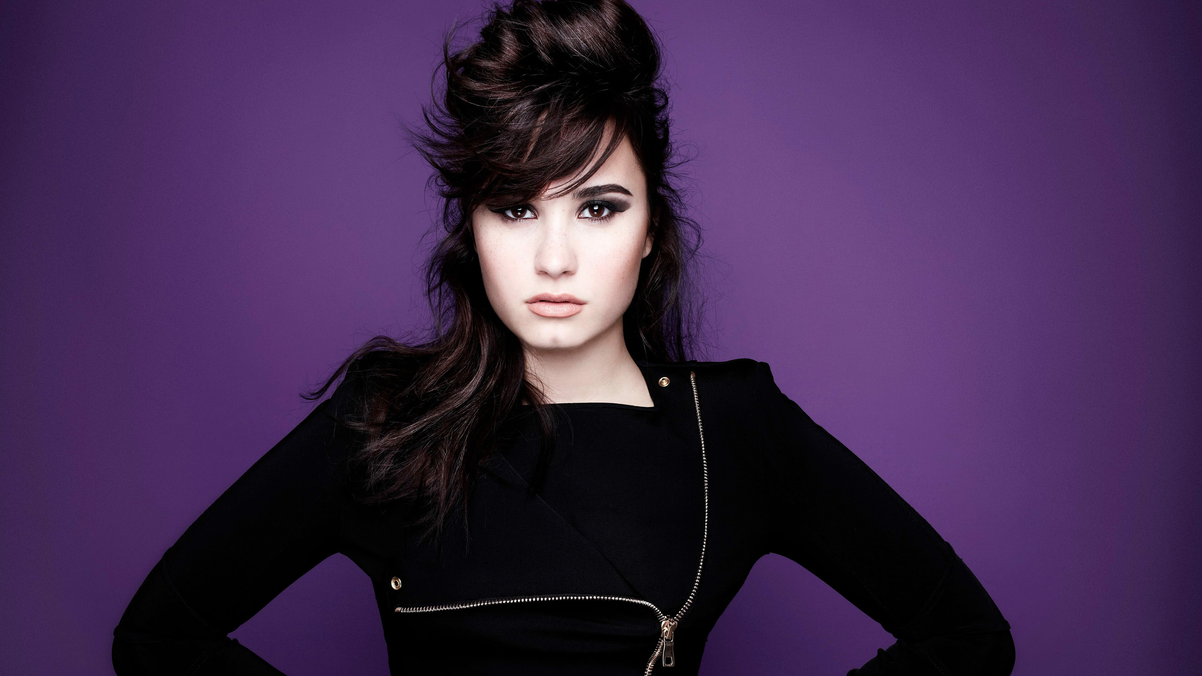 Demi Lovato: "This Is Me", a pop rock song featuring Joe Jonas, was released on June 17, 2008. 3840x2160 4K Wallpaper.