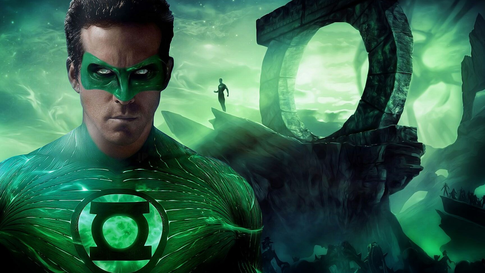Green Lantern: DC character, Started appearing in his own self-titled comic in 1960. 1920x1080 Full HD Background.