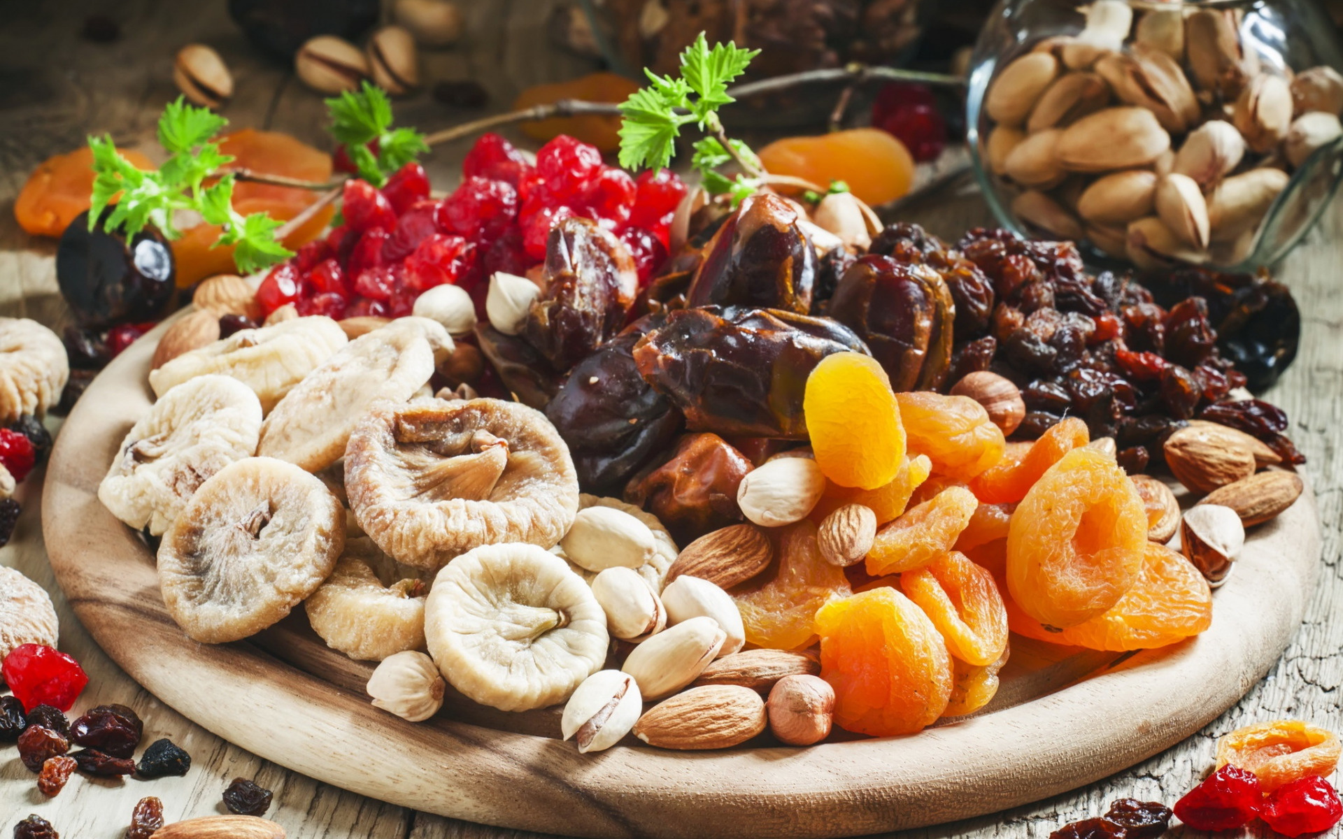 Dried Fruits: Download wallpaper food, nuts, almonds, figs, dried apricots, dried fruits,  dates, section food in resolution . 1920x1200 HD Wallpaper.