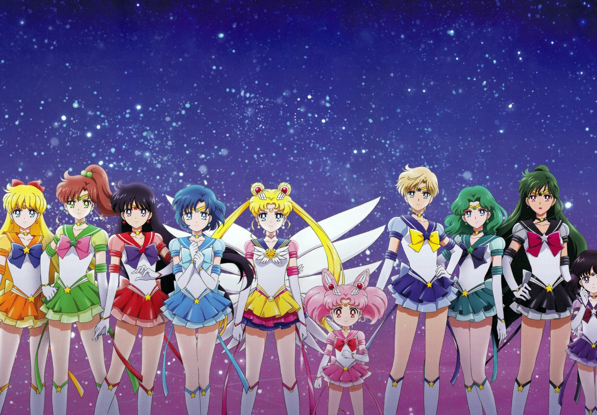Sailor Moon Eternal: Usagi Tsukino, Ami Mizuno, Rei Hino, Makoto Kino, Minako Aino. 2050x1430 HD Wallpaper.
