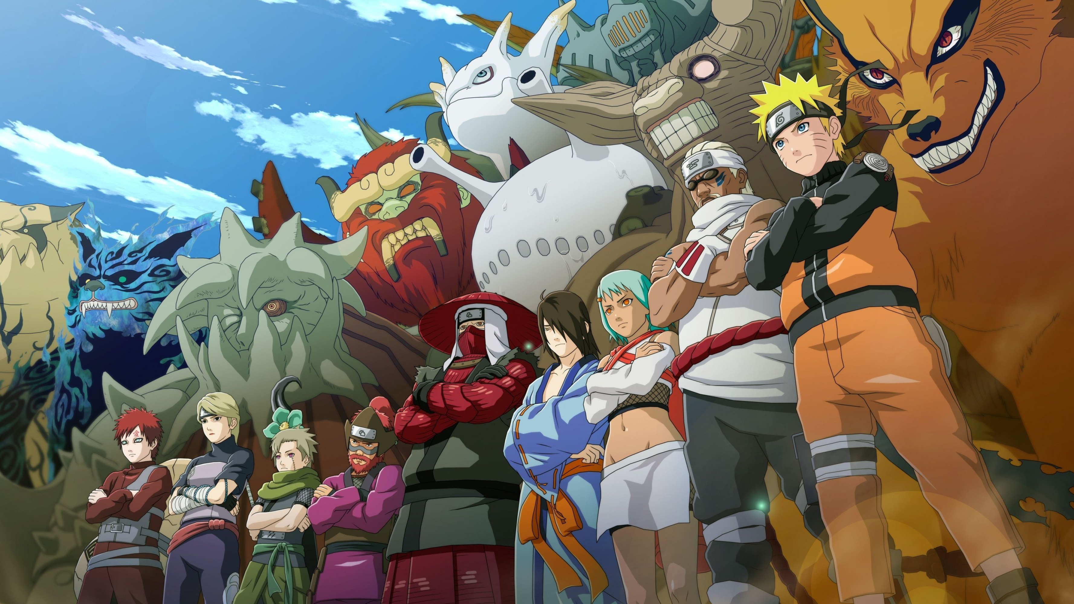 Tailed Beasts, Naruto anime, Naruto uzumaki, Sasuke, 3560x2000 HD Desktop
