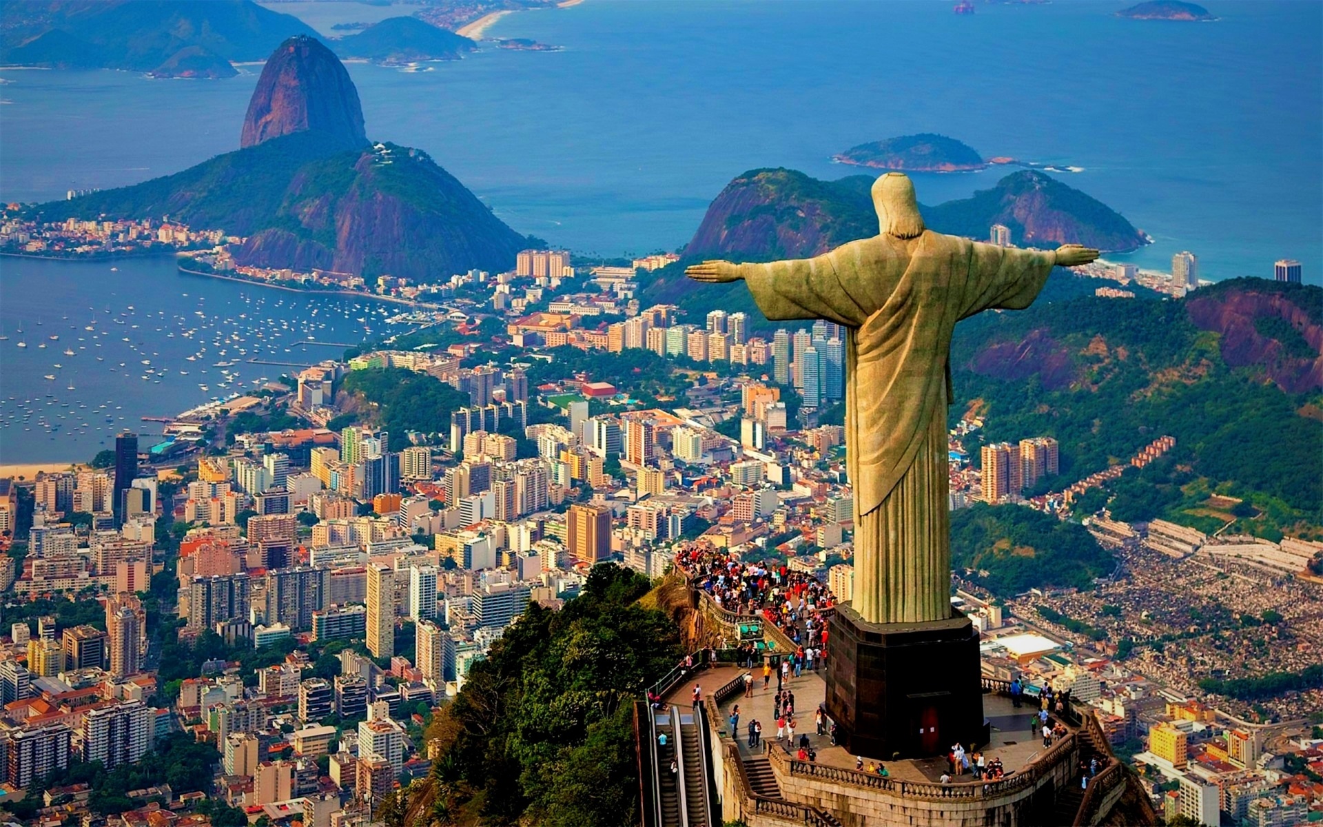 Corcovado Mountain, Rio de Janeiro, HD wallpaper, Jesus statue, 1920x1200 HD Desktop