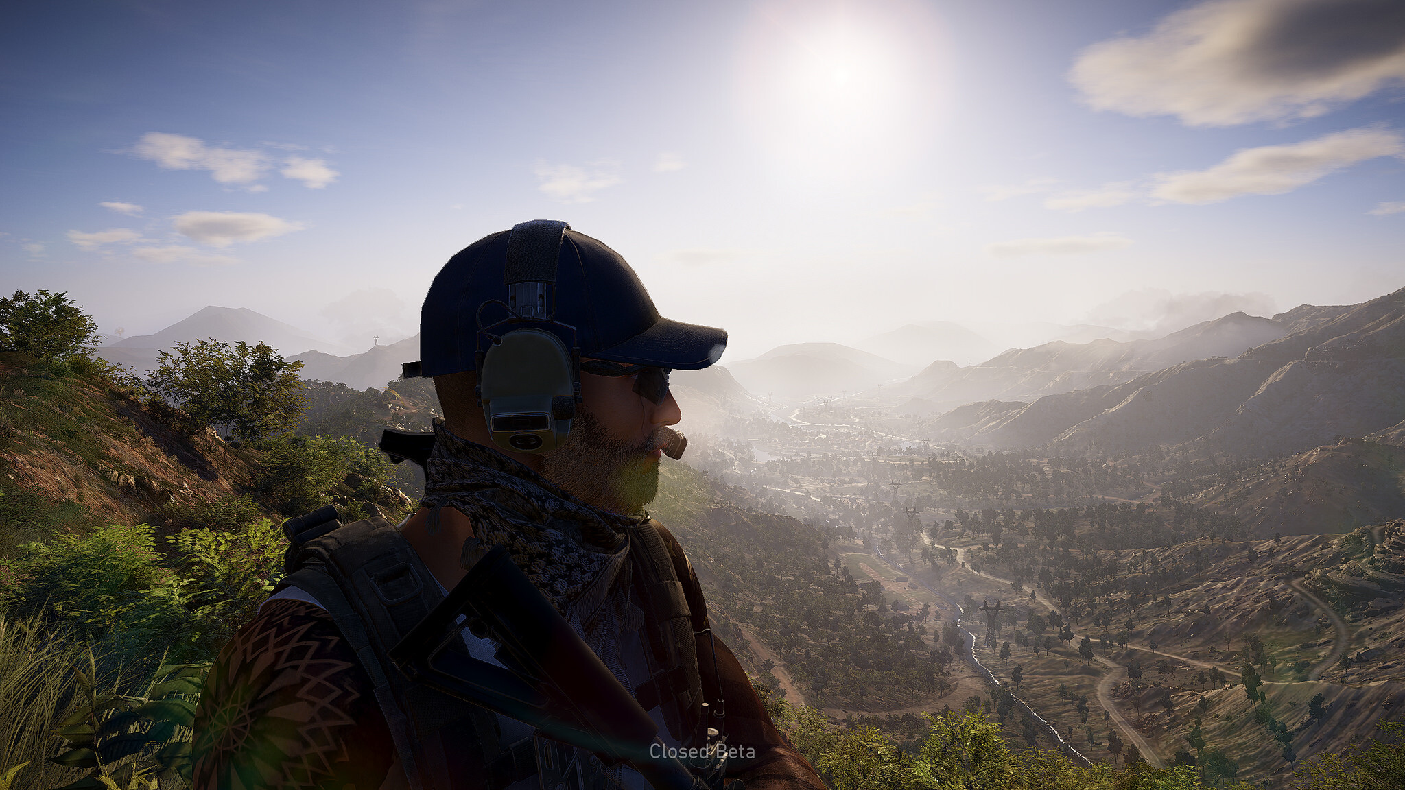 Ghost Recon: Wildlands: Closed beta open-world gameplay demonstration, Tactical headset, Bolivia. 2050x1160 HD Background.
