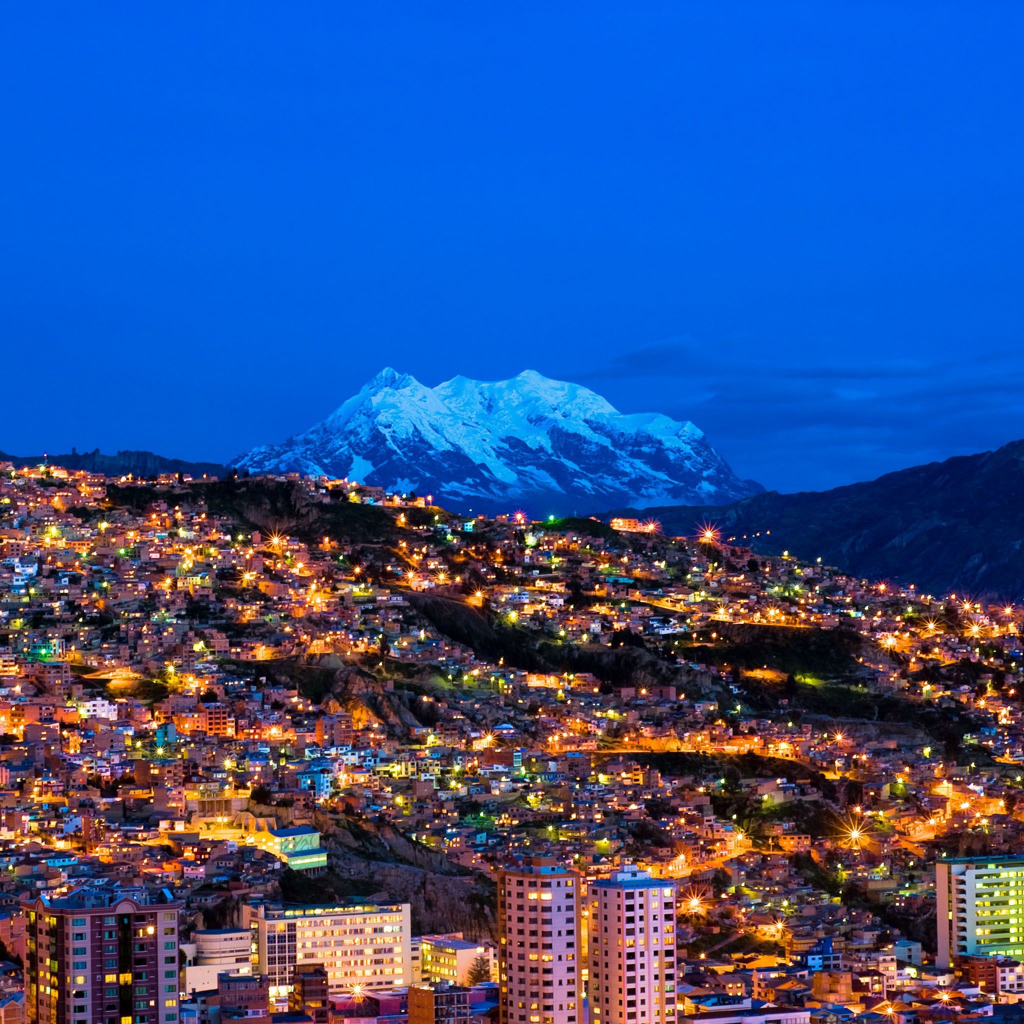 La Paz, Bolivia's aerial view, Highest capital, South American charm, 2050x2050 HD Handy