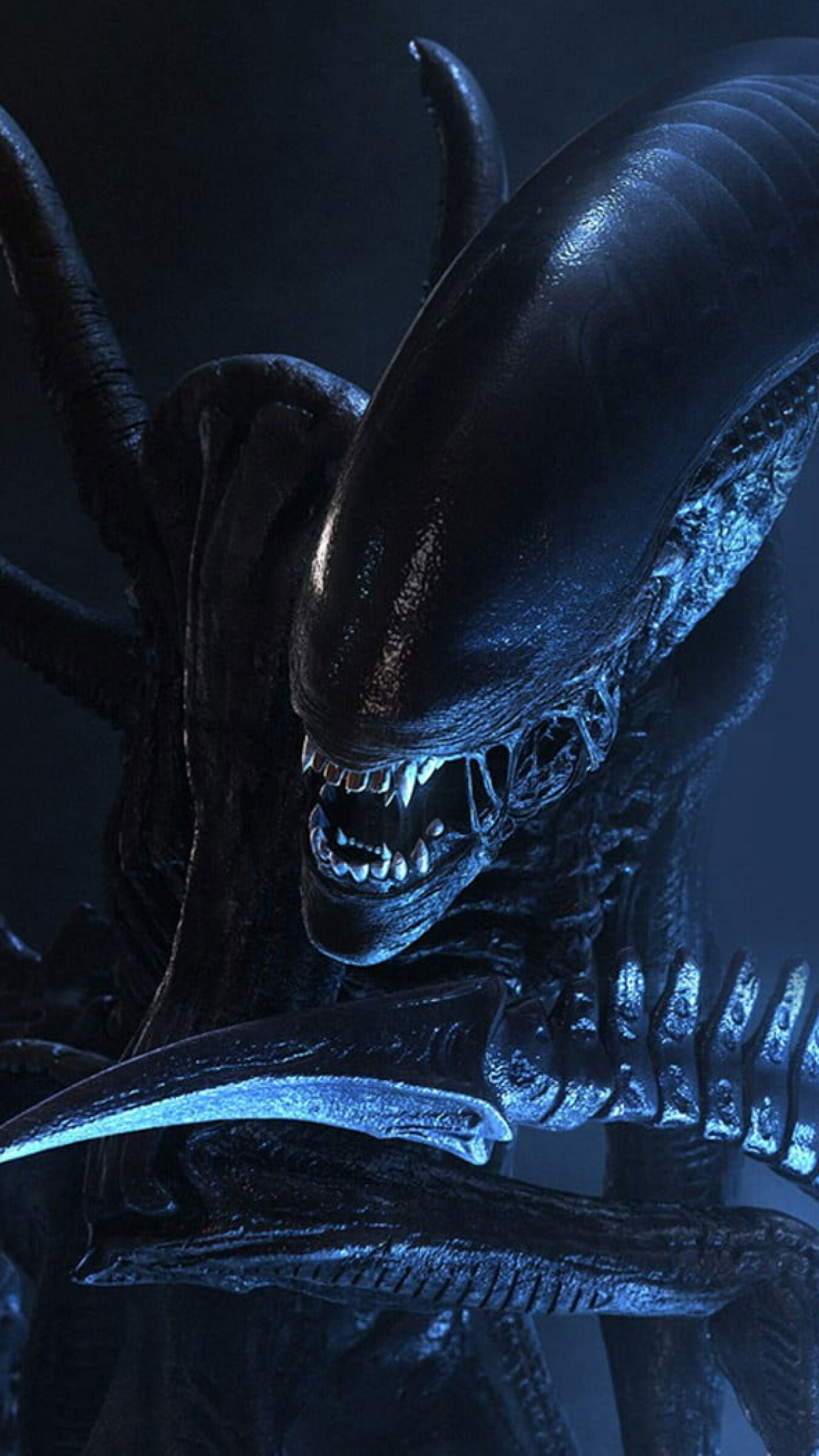 Alien (Movie): Extraterrestrial species who lives on the uninhabited planet A6-454. 1350x2400 HD Background.