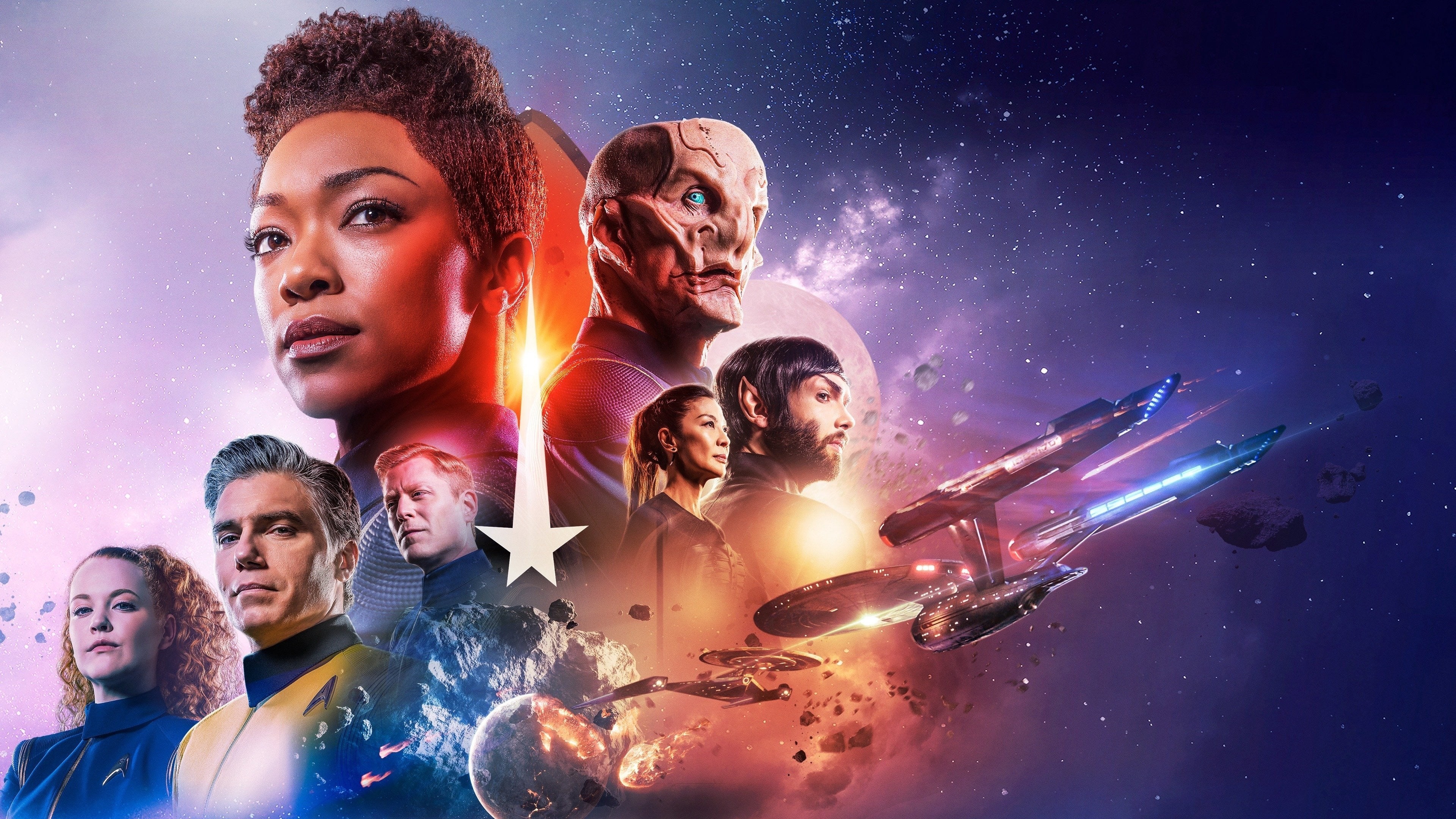 Star Trek: Discovery, Sci-fi adventure, Intergalactic exploration, Captivating visuals, 3840x2160 4K Desktop