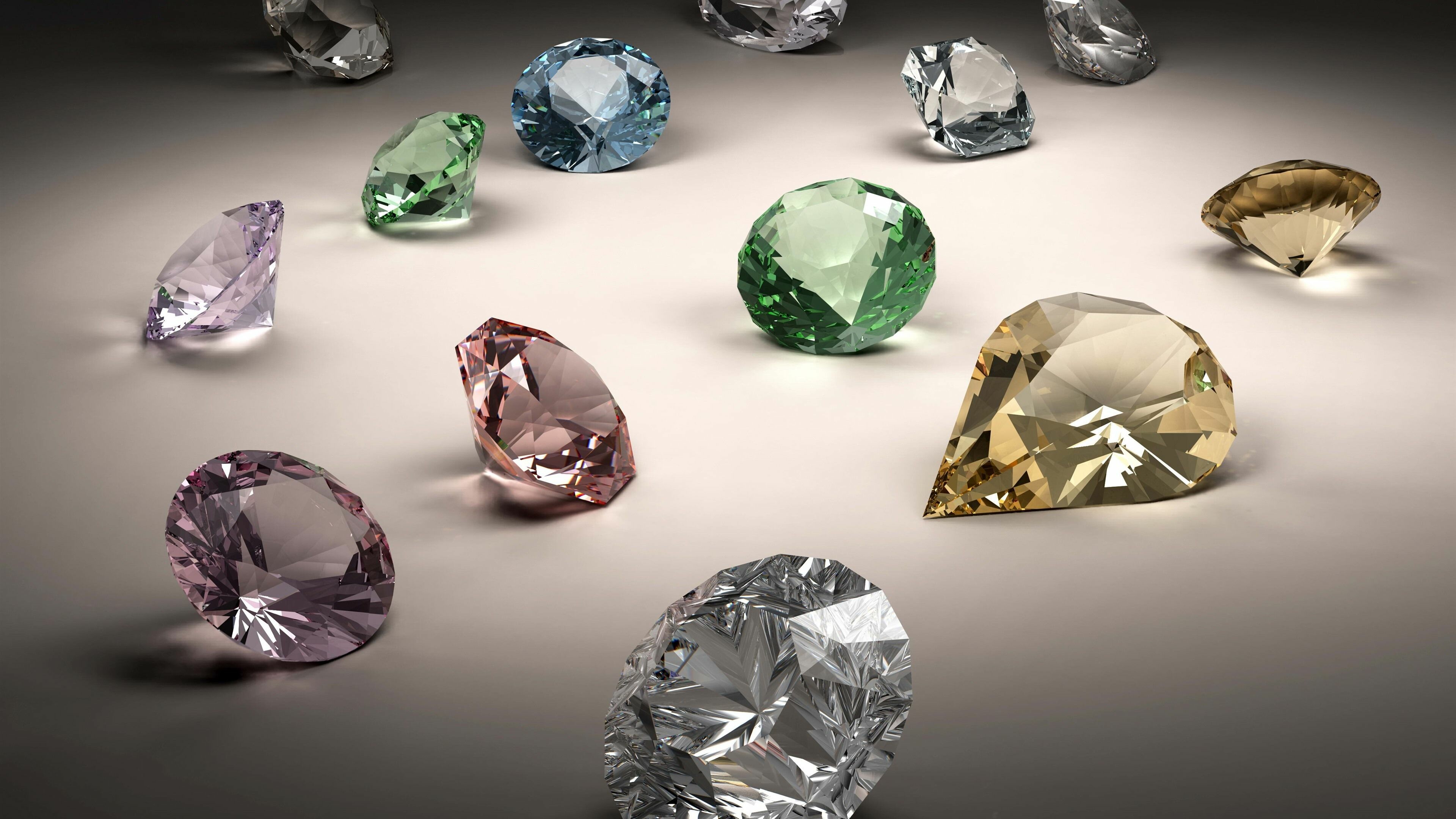 Jewels: Precious stones, A piece of mineral crystal. 3840x2160 4K Wallpaper.