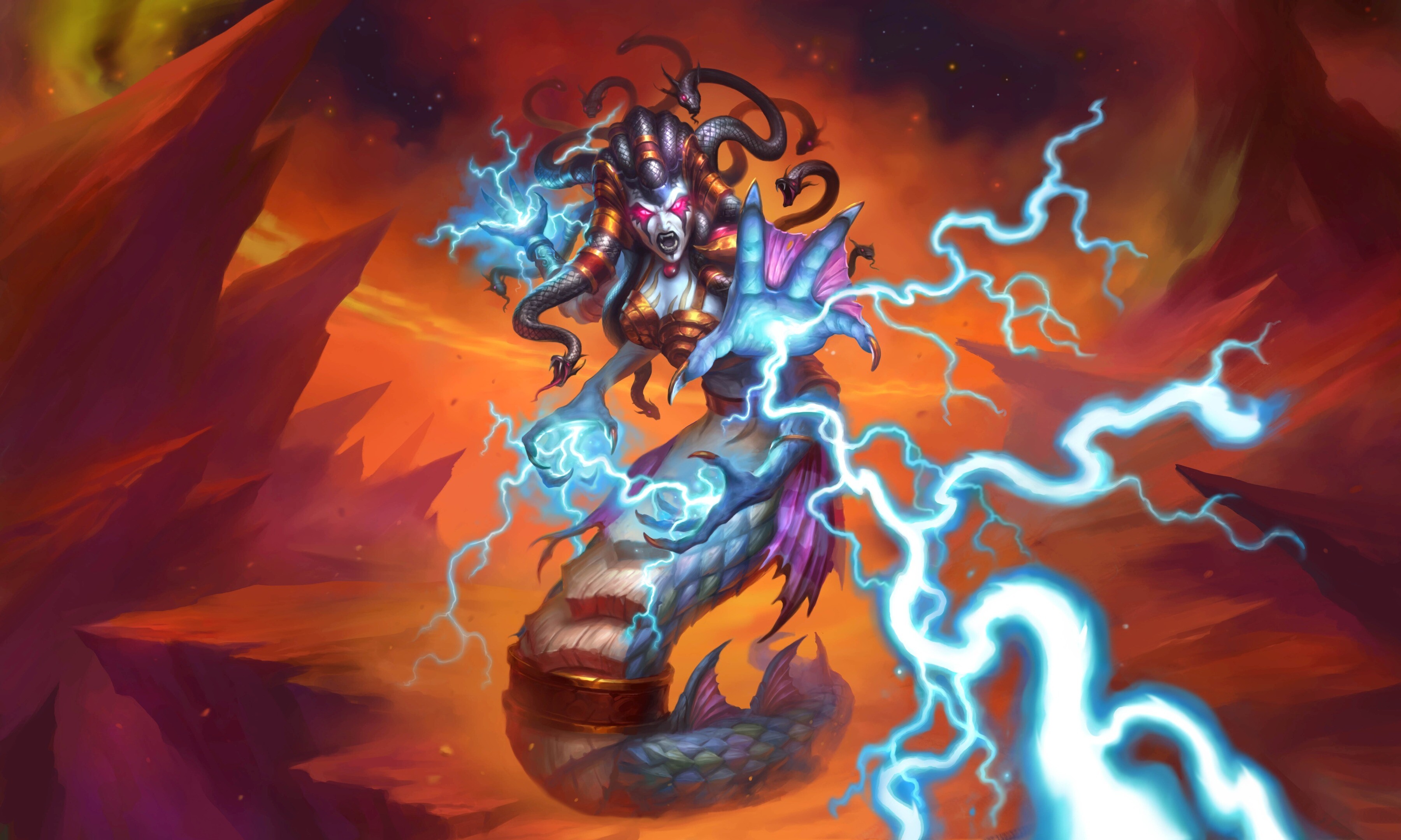 Hearthstone: New content for the game involves the addition of new card sets and gameplay, taking the form of either expansion packs or adventures that reward the player with collectible cards upon completion. 3600x2160 HD Wallpaper.