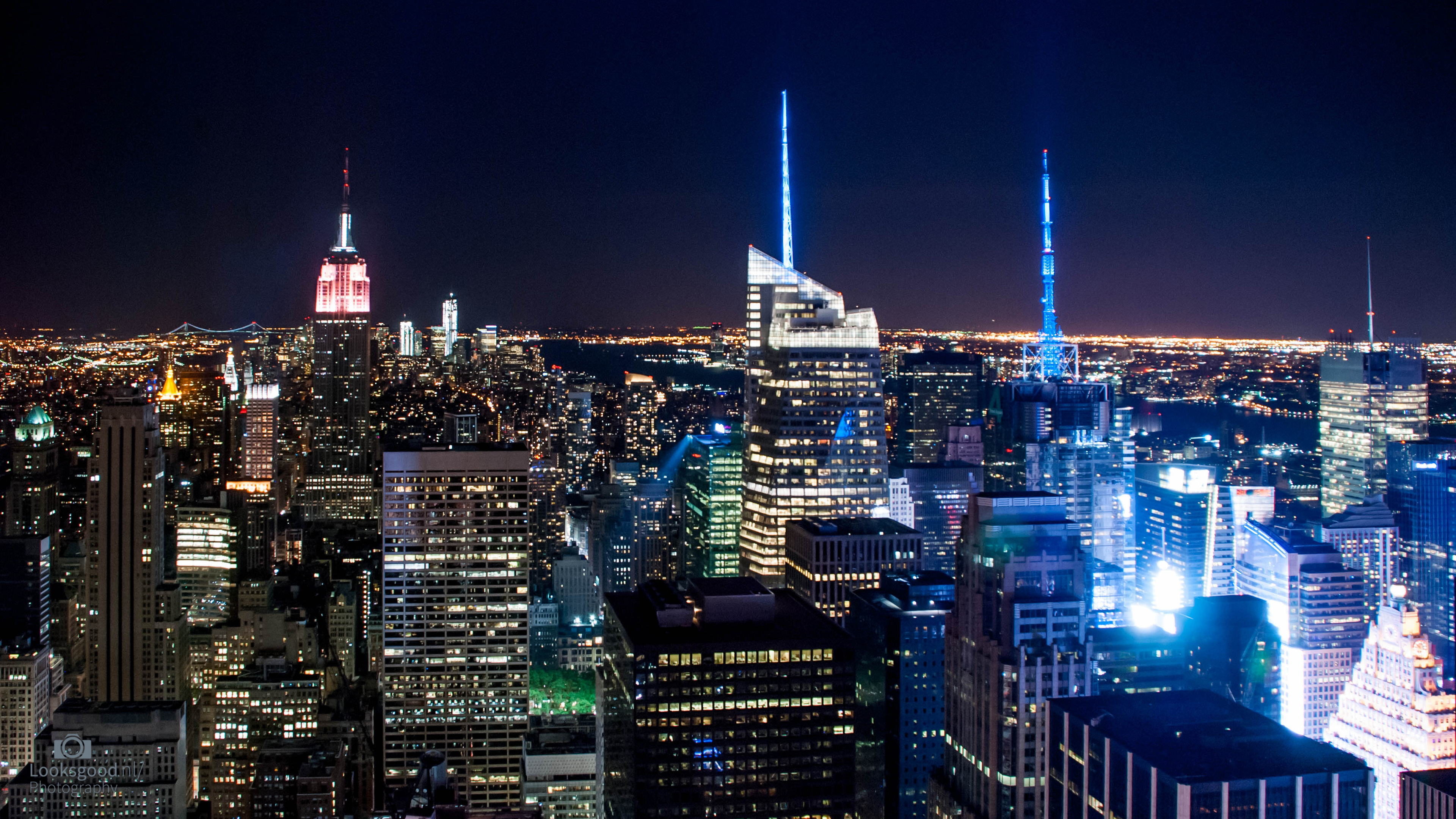 New York at Night, 4K wallpapers, City skyline, 3840x2160 4K Desktop