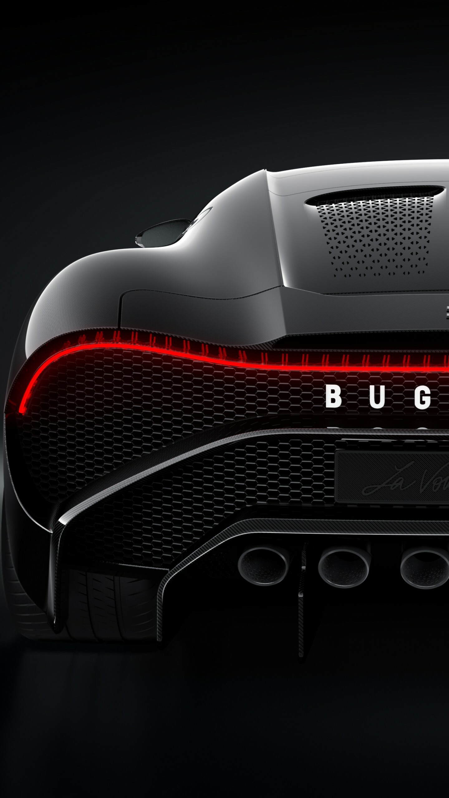 Bugatti La Voiture Noire: Geneva Motor Show 2019, 2019 Cars, Supercar, French hypercar. 1440x2560 HD Wallpaper.