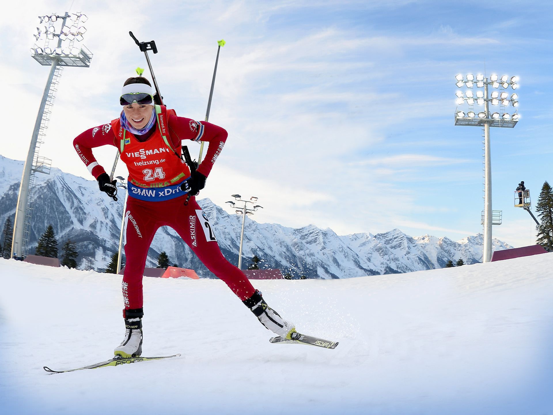 Biathlon: Individual race, The target range shooting, Skiing, IBU. 1920x1440 HD Wallpaper.