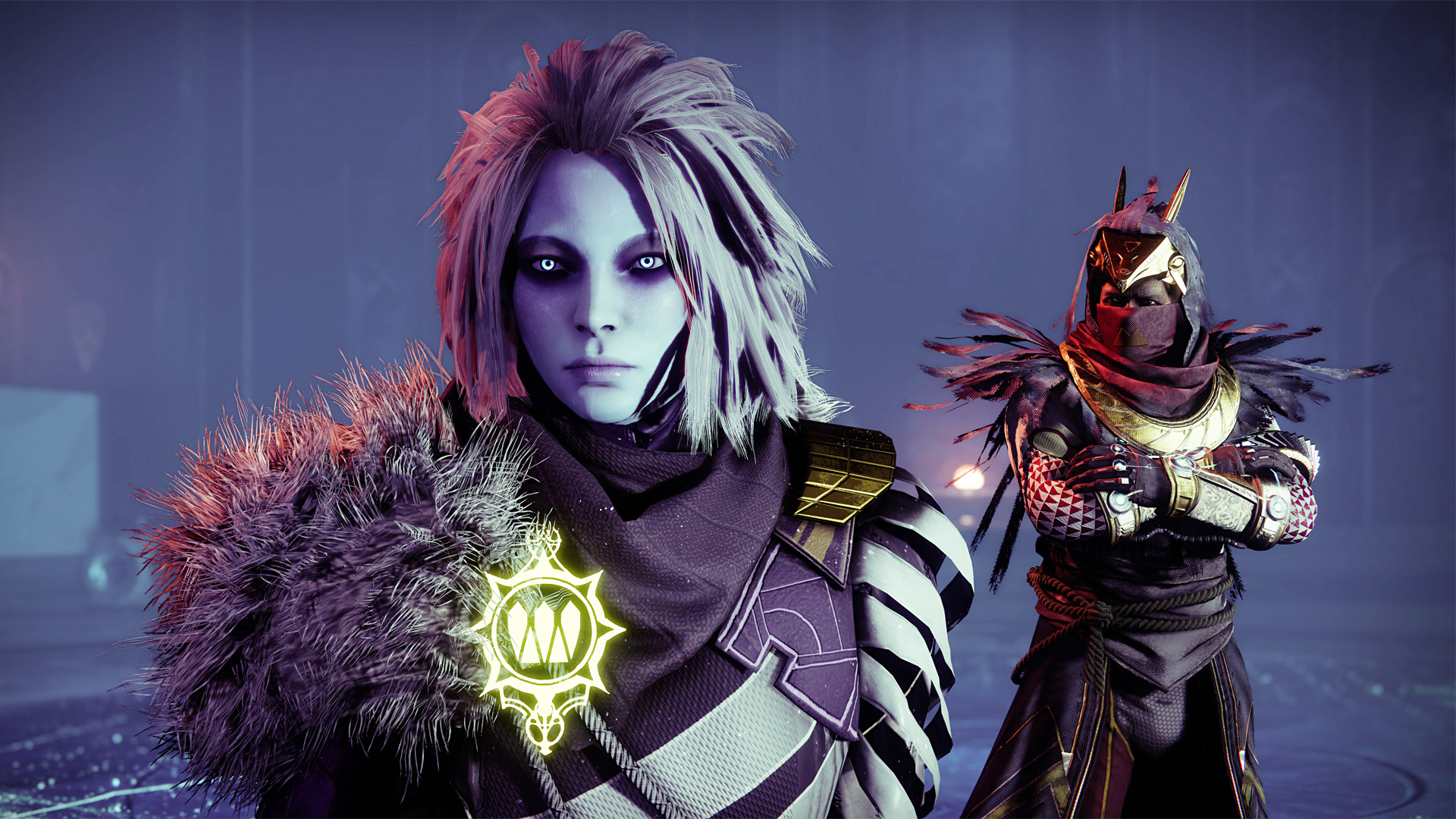 Destiny 2: The Witch Queen: Mara Sov, The queen of the Awoken in The Reef, Returned in Season of the Lost. 1920x1080 Full HD Background.