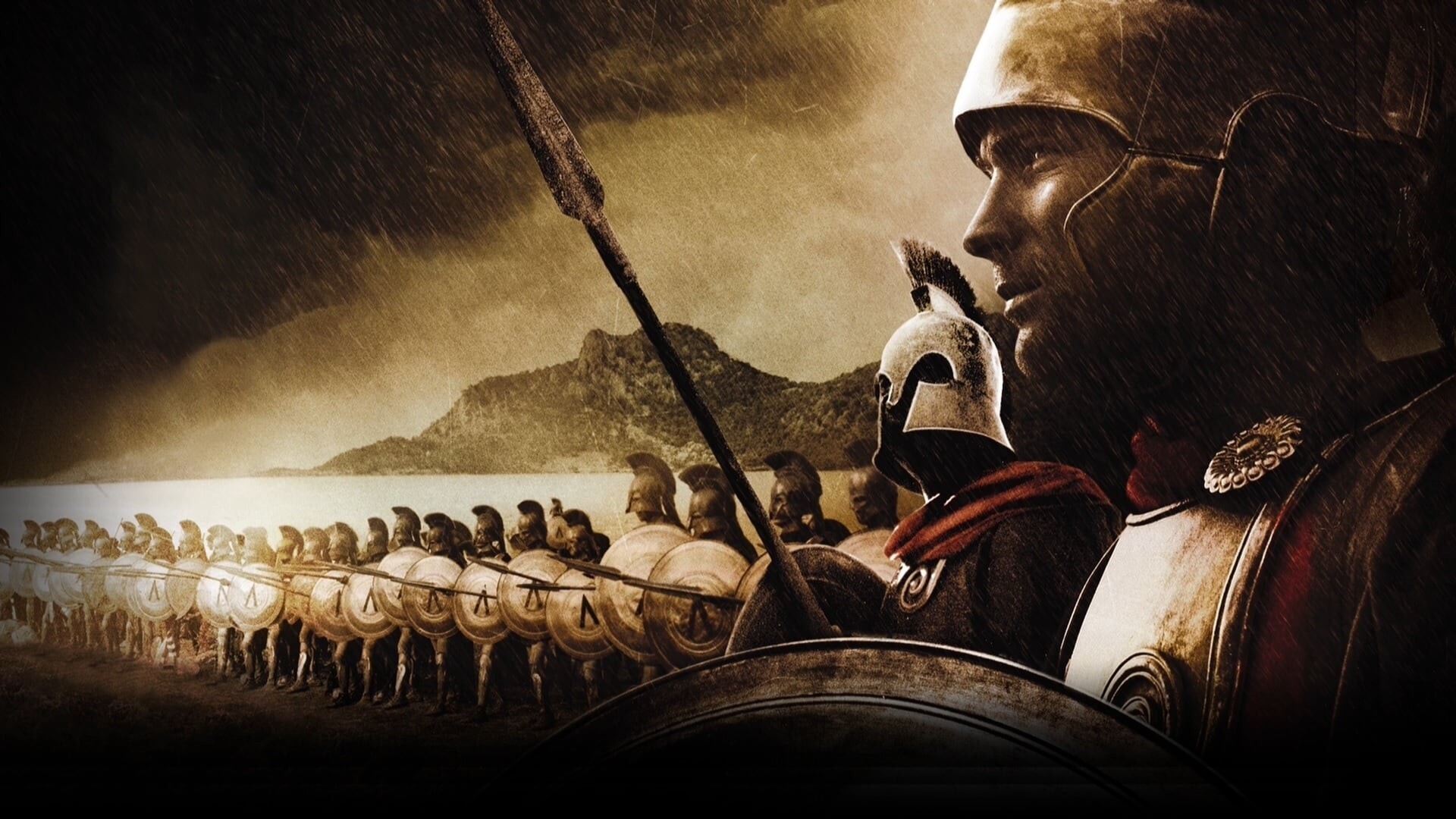 Sparta: 300, An American epic historical action movie filmed mostly with a special comic book technique, Myths. 1920x1080 Full HD Wallpaper.