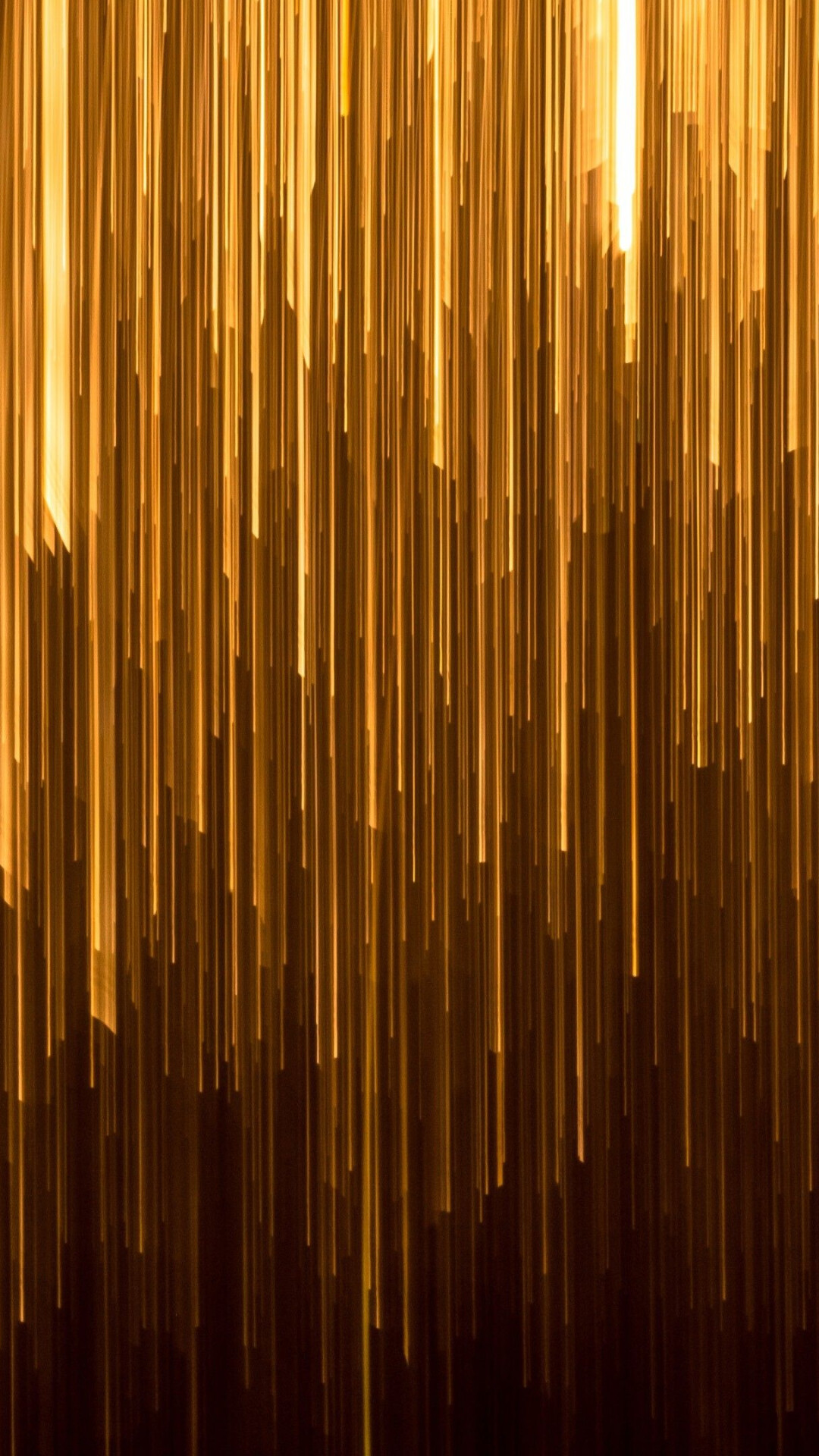 Gold Lights: Shining golden threads, Blossom of gold, Tints and shades, Decorative holiday lights. 1080x1920 Full HD Wallpaper.