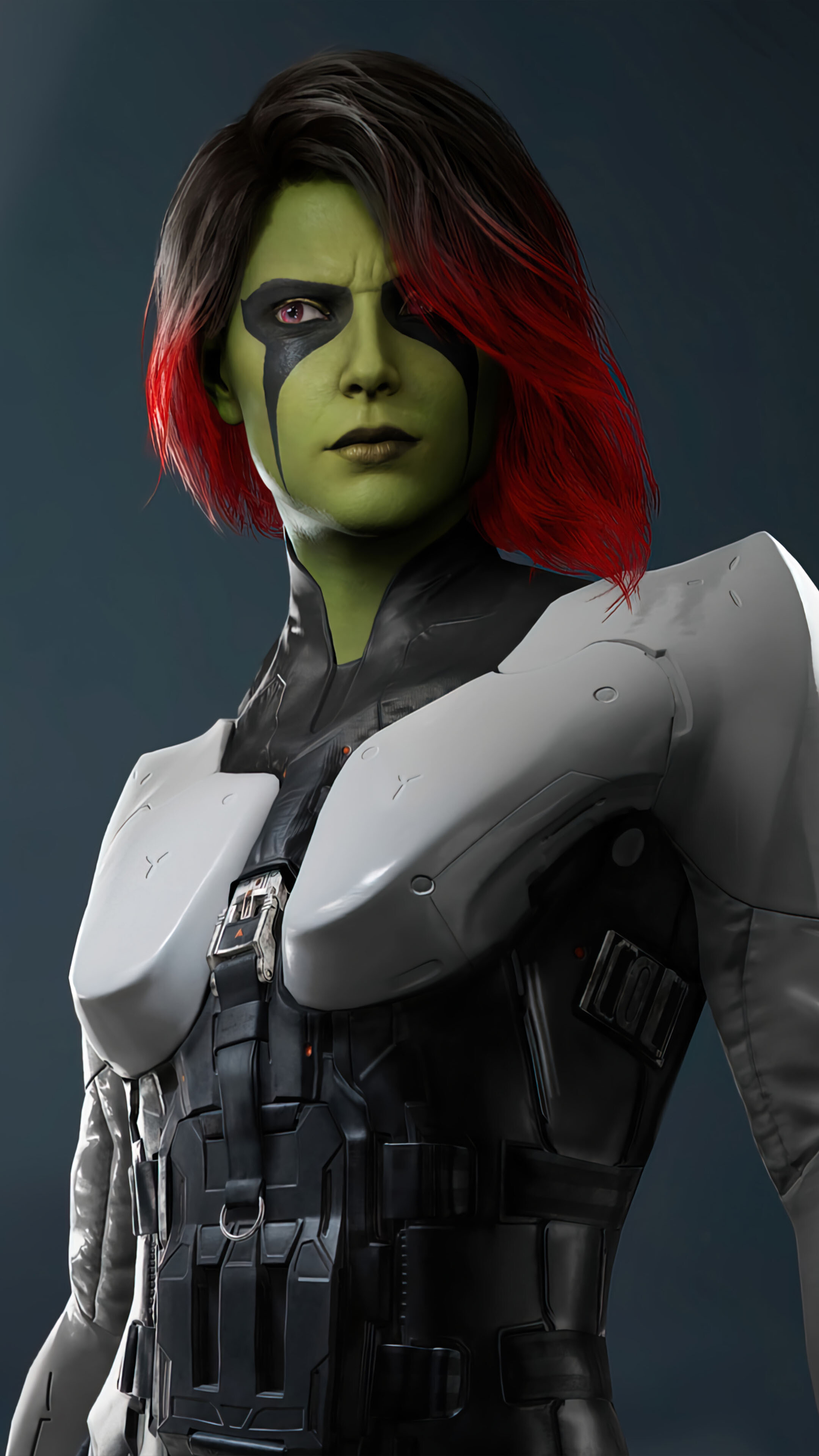 Marvel's Guardians of the Galaxy: Gamora, Kimberly-Sue Murray, Adopted daughter of Thanos. 2160x3840 4K Background.