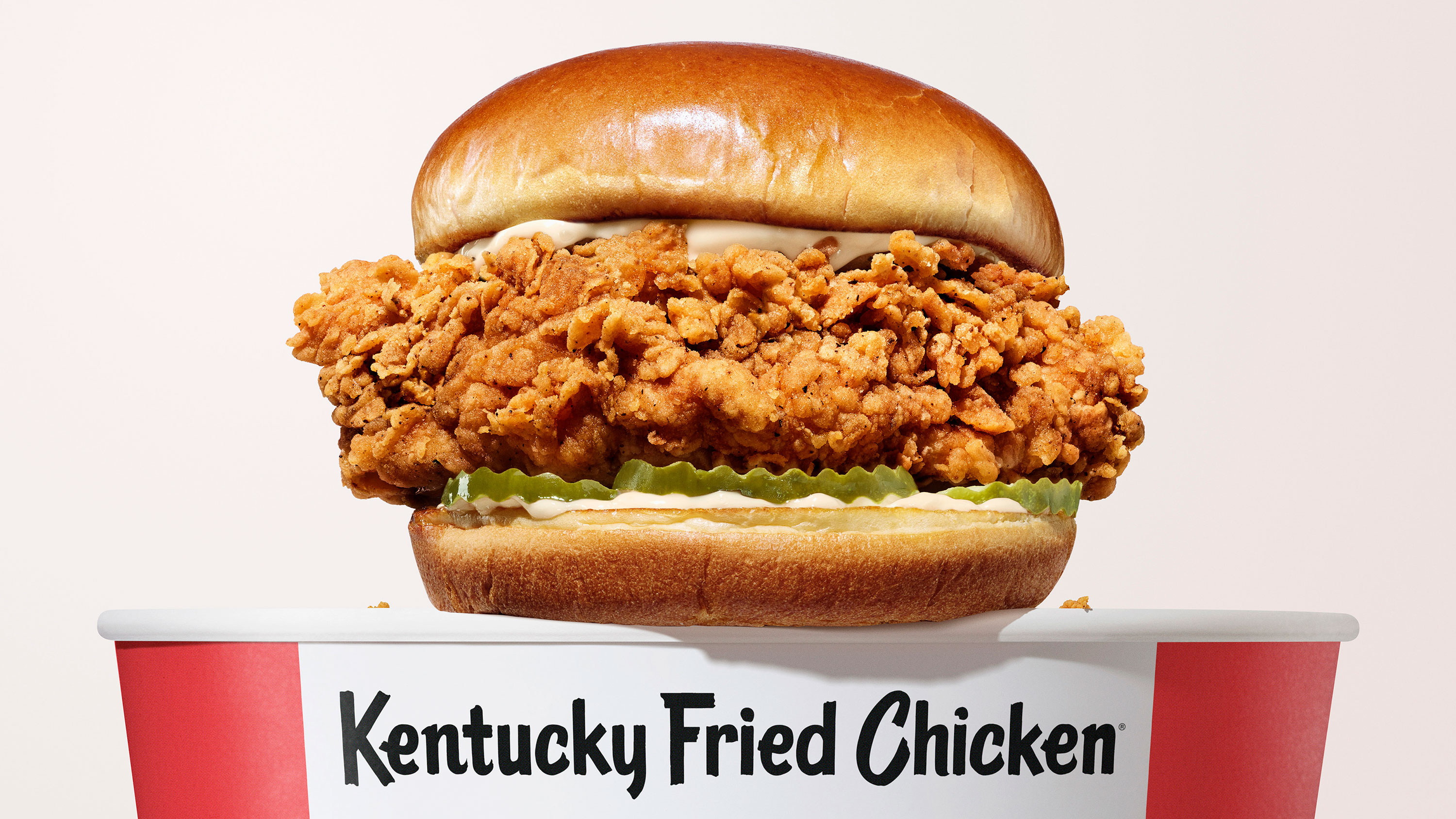 KFC, Chicken Sandwich Upgrade, Crispy Delight, Fast Food Improvement, 3000x1690 HD Desktop