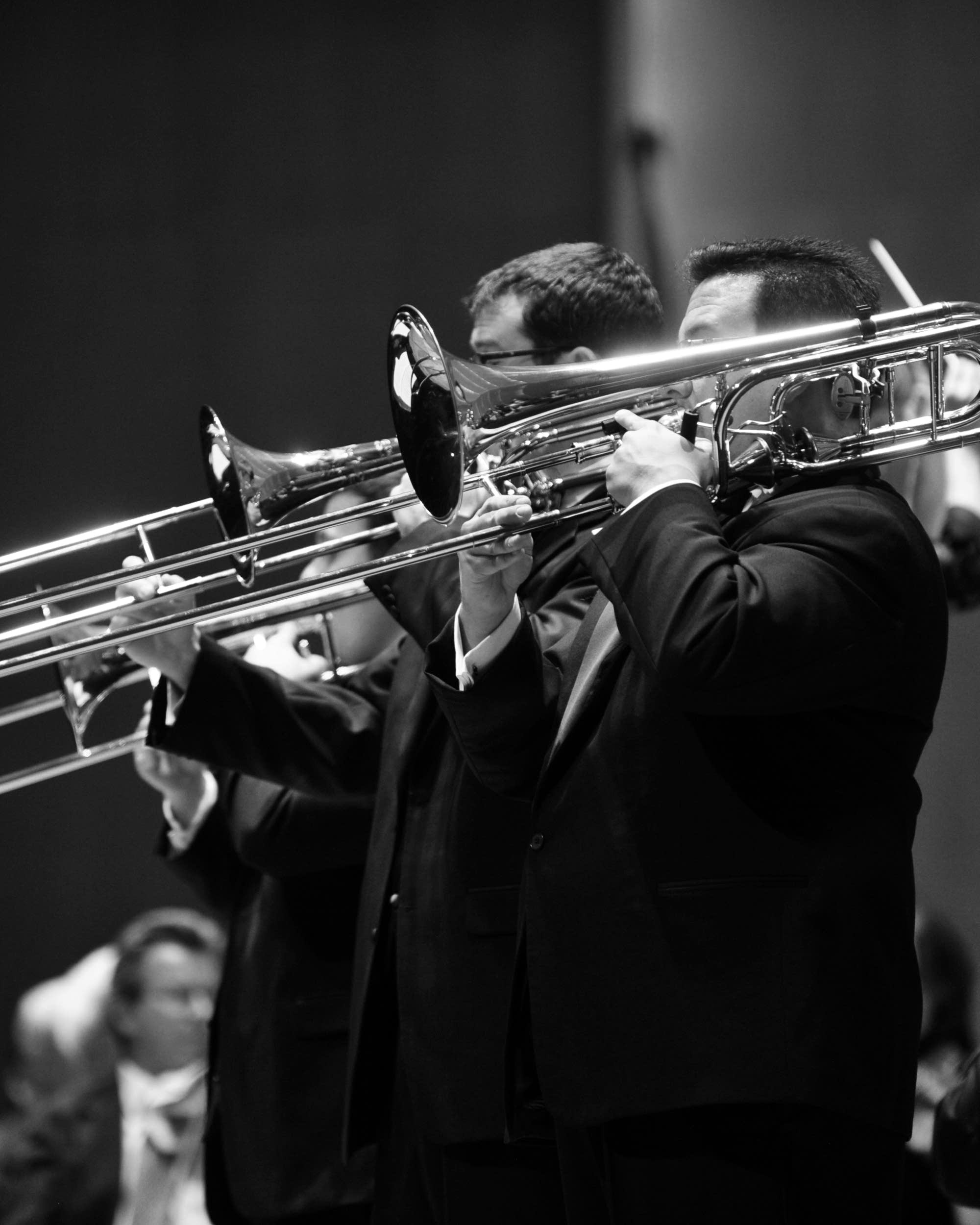 Triple trombone concerto, Ewazens composition, Melodic masterpiece, Vibrant brass, 2000x2500 HD Phone