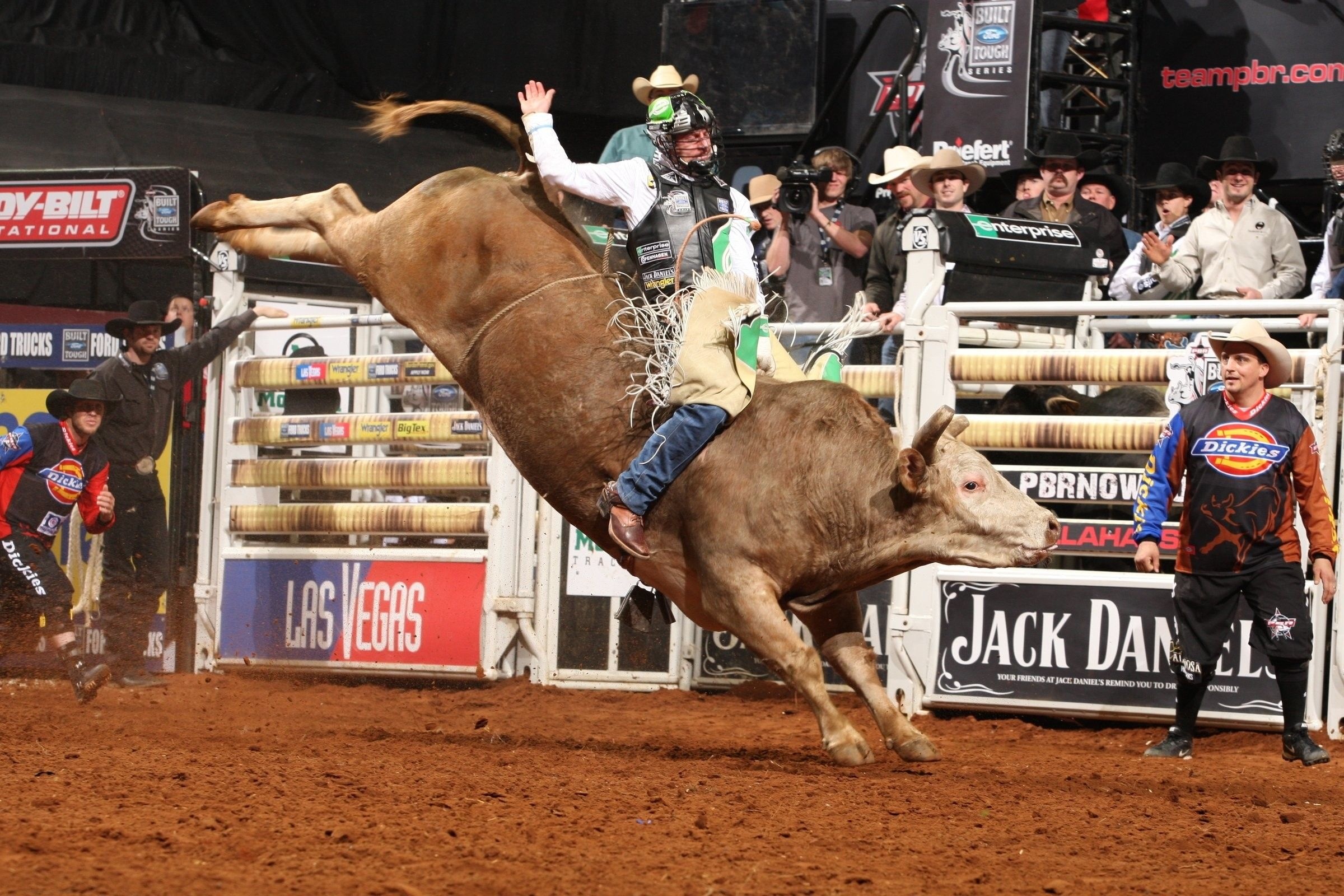Bullriding: A rodeo sport in which the rider tries to hold on to a bucking bull, Extreme sport. 2400x1600 HD Wallpaper.
