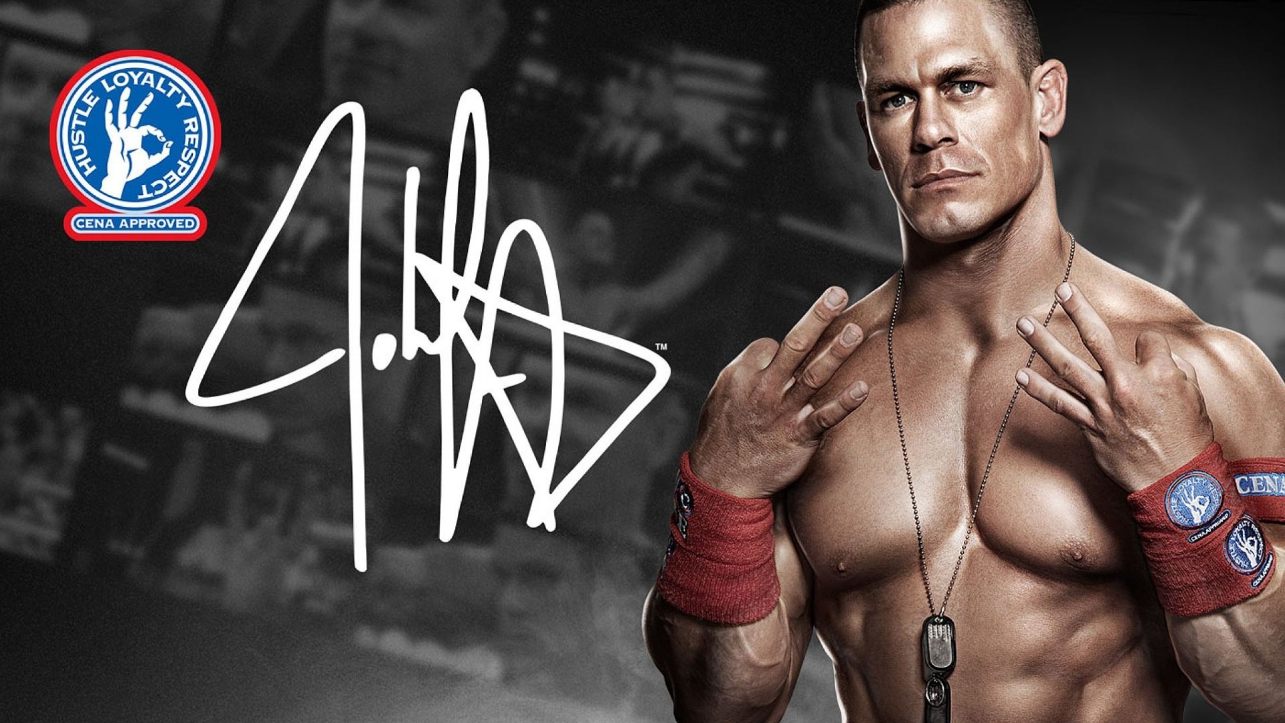 Combat Sports: John Felix Anthony Cena, American Professional Wrestler and Actor. 2560x1440 HD Background.