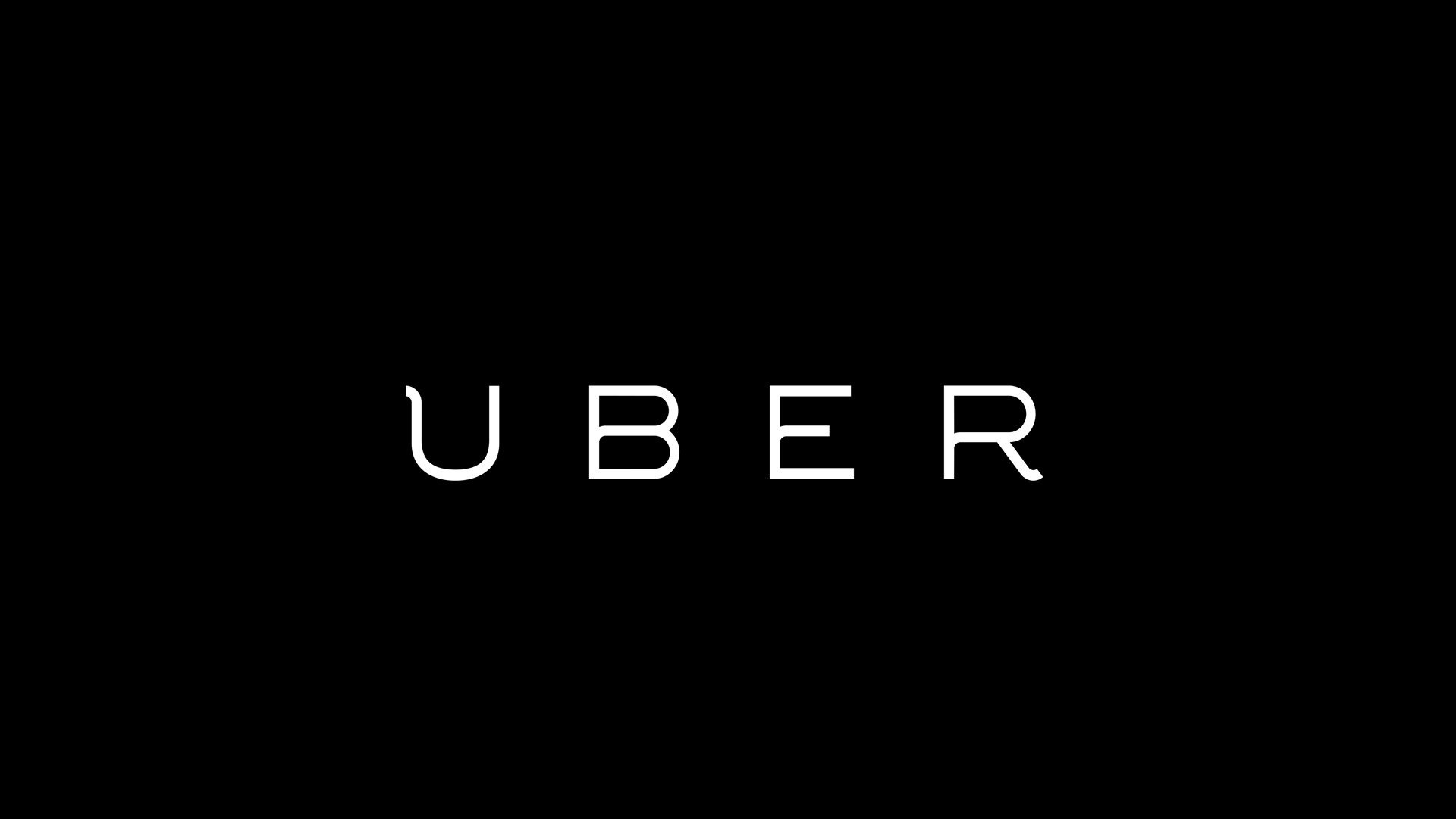 Uber: A technology platform for people and things mobility, Logotype. 1920x1080 Full HD Background.