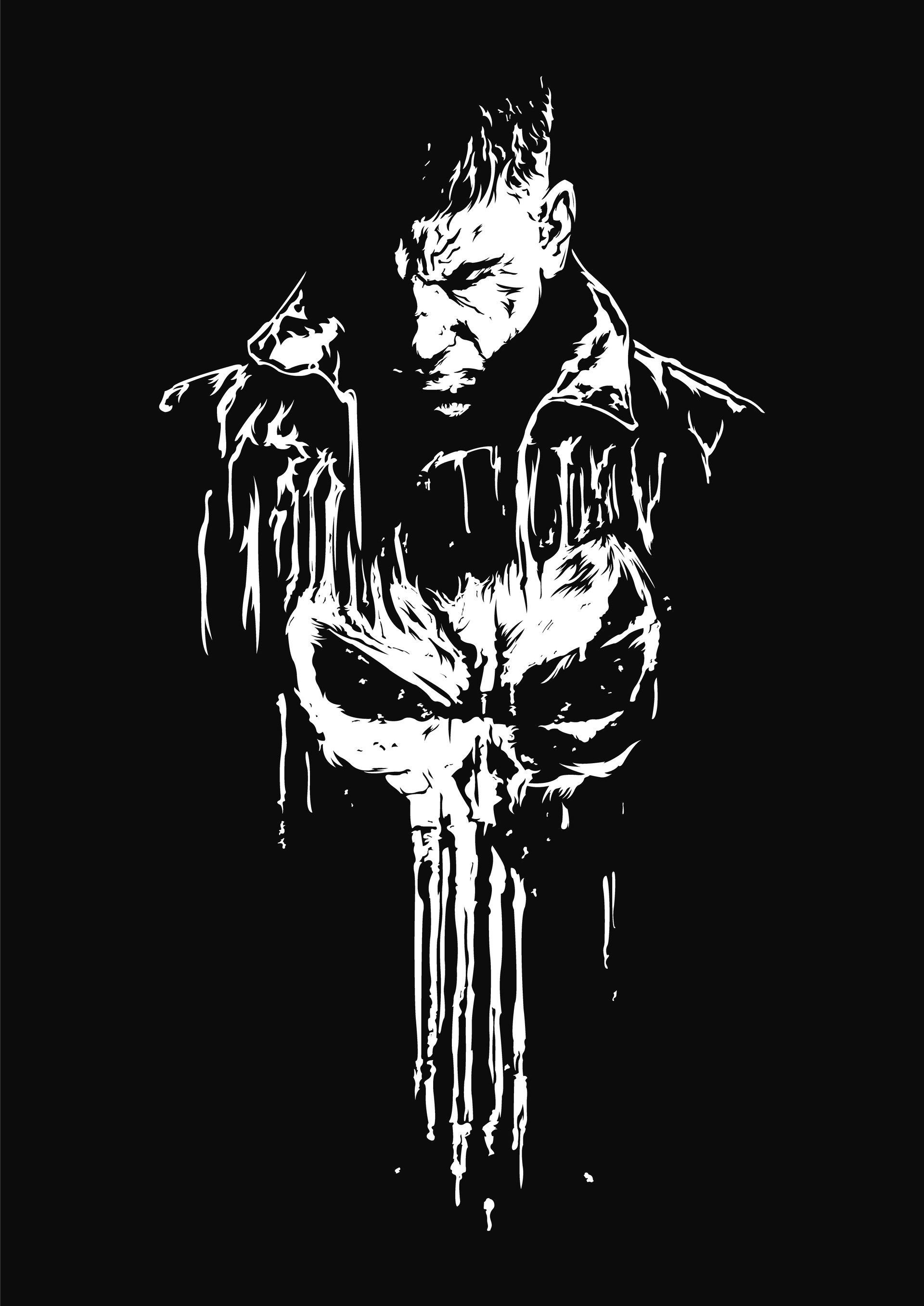 The Punisher TV Series, Cool wallpapers, Intense character, Dark atmosphere, 1920x2720 HD Phone
