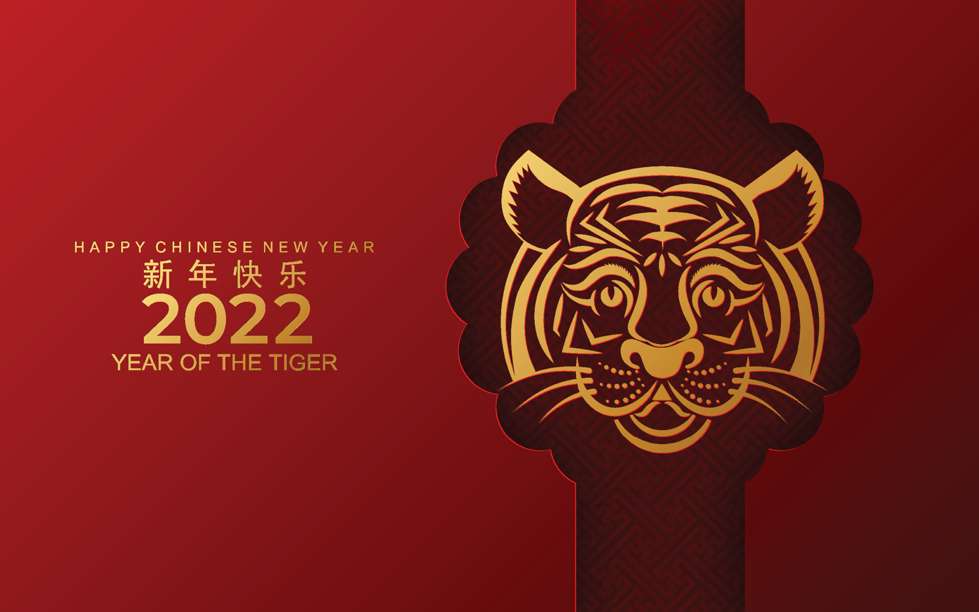 Tiger 2022, Lunar New Year, Symbolic animal, Joyous occasions, 1920x1200 HD Desktop