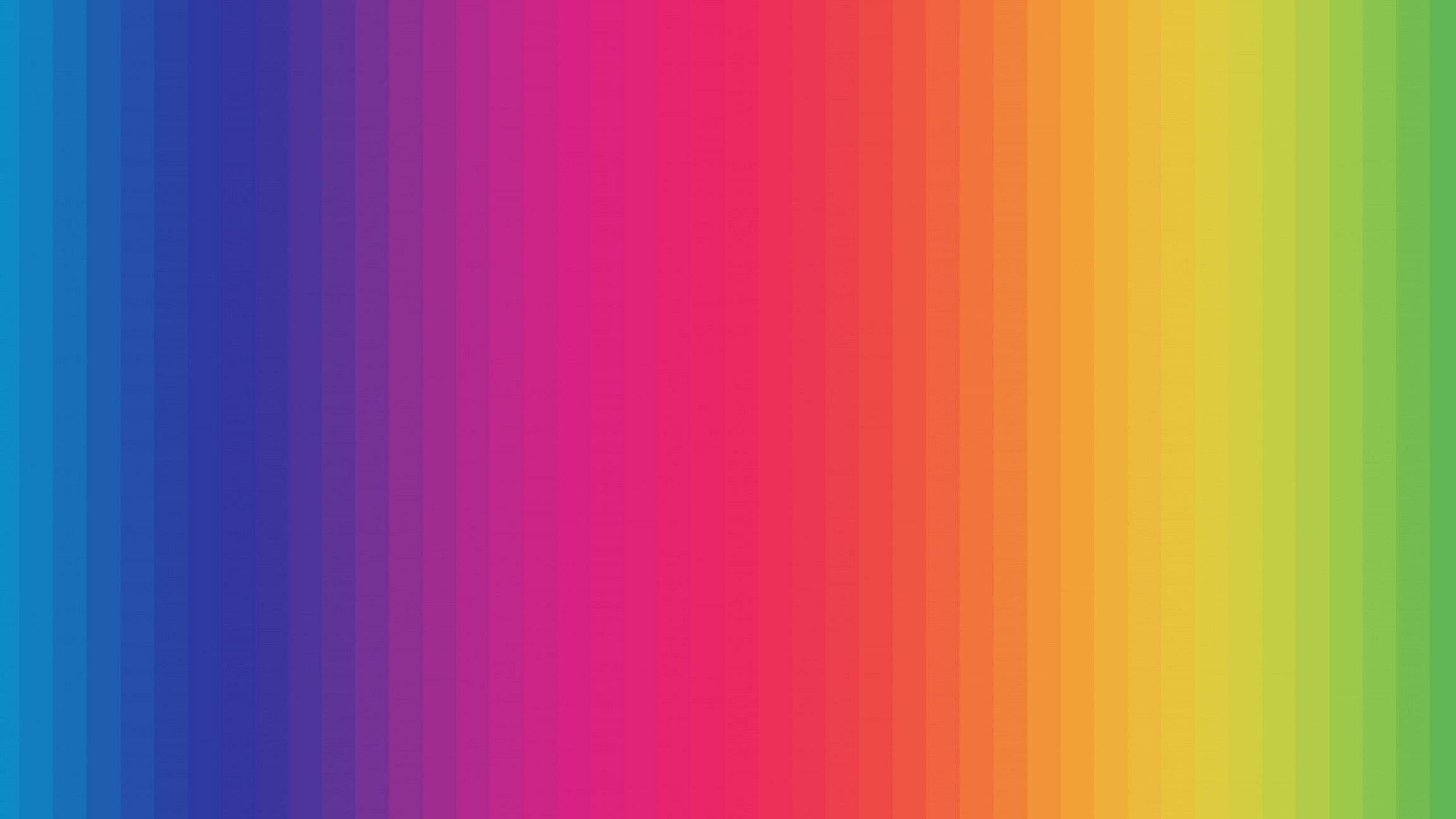 Rainbow Colors: Gradient, Parallel lines, Polygonal art, Different shades. 2560x1440 HD Wallpaper.