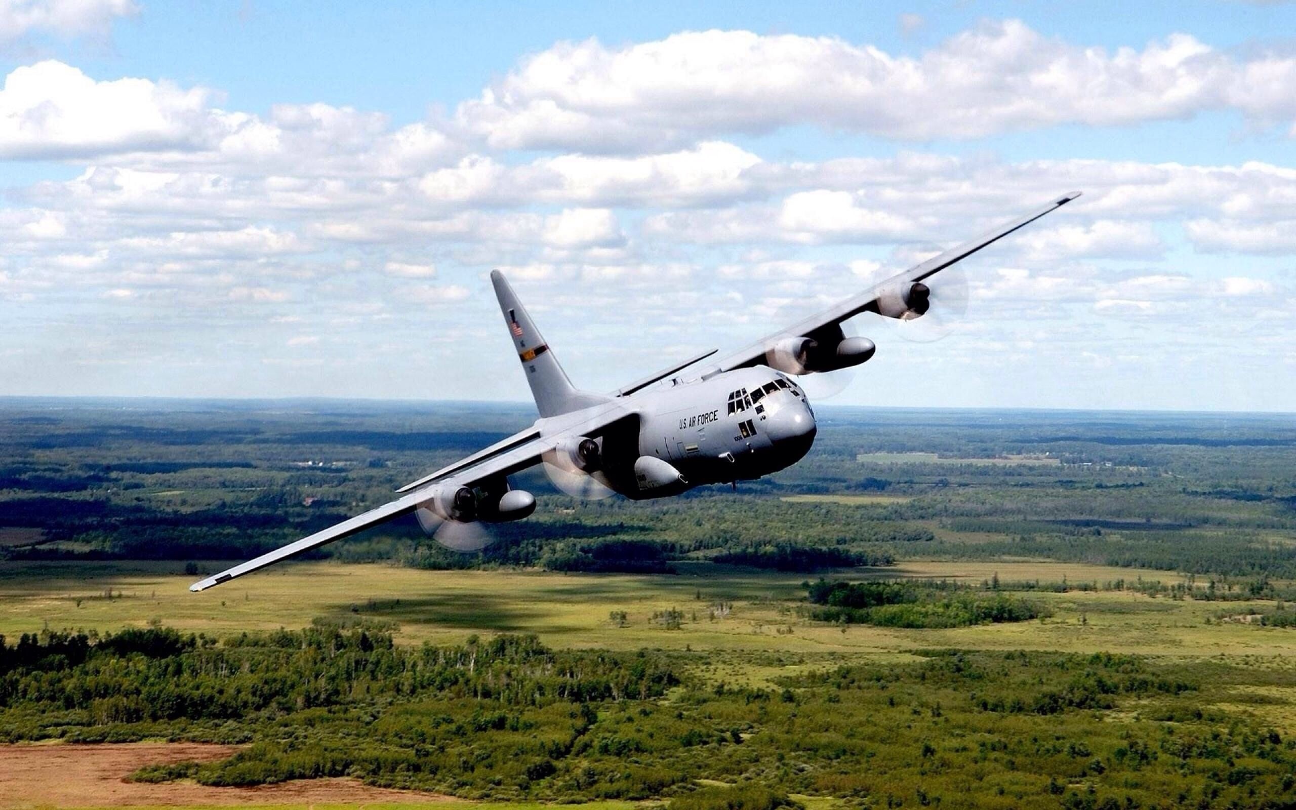 Lockheed C-130 Hercules, Transport aircraft, Air Force wallpaper, Fighter jets, 2560x1600 HD Desktop