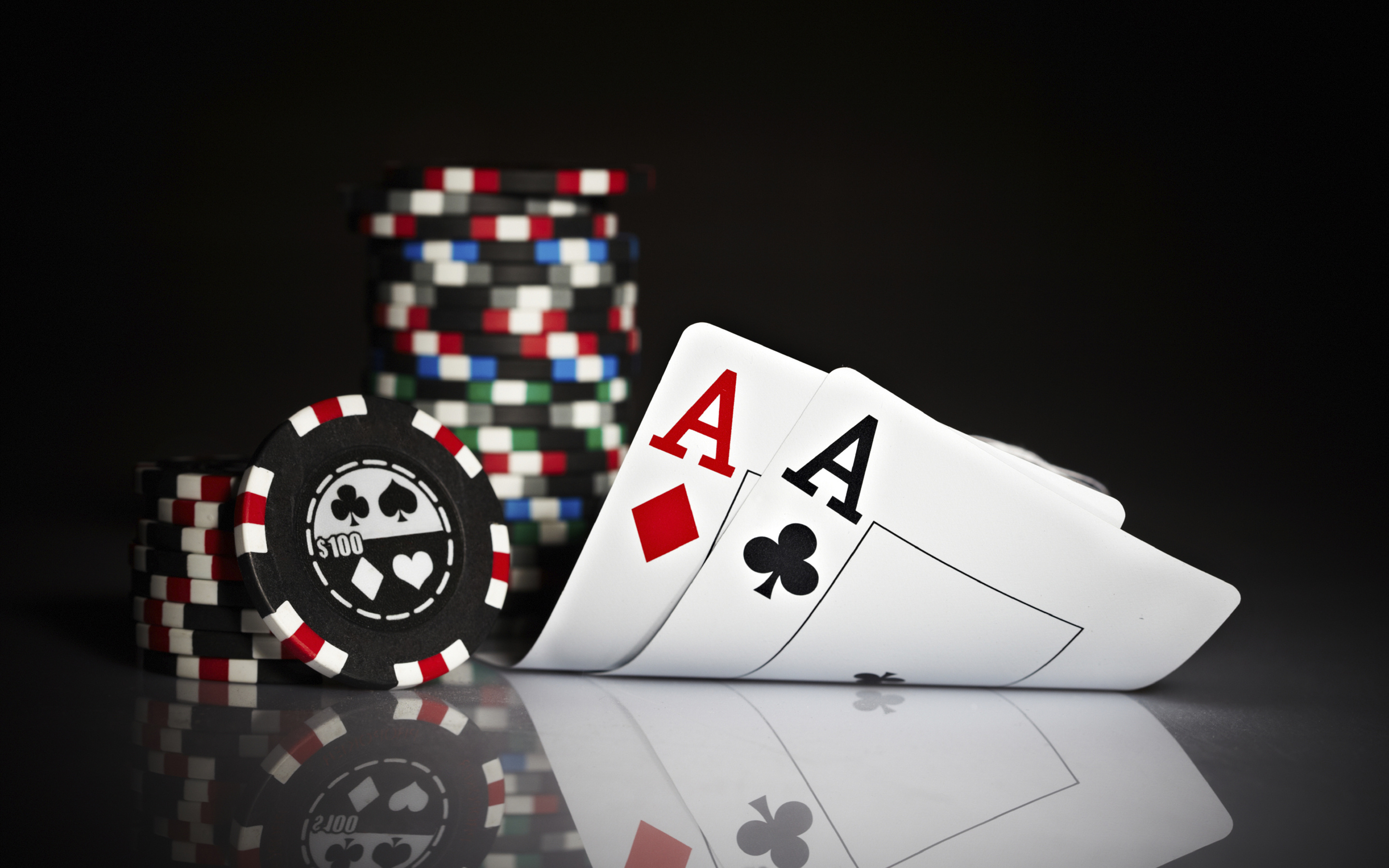 Poker: The highest-ranking hands, Pocket aces, AA, 169 hands. 2880x1800 HD Background.
