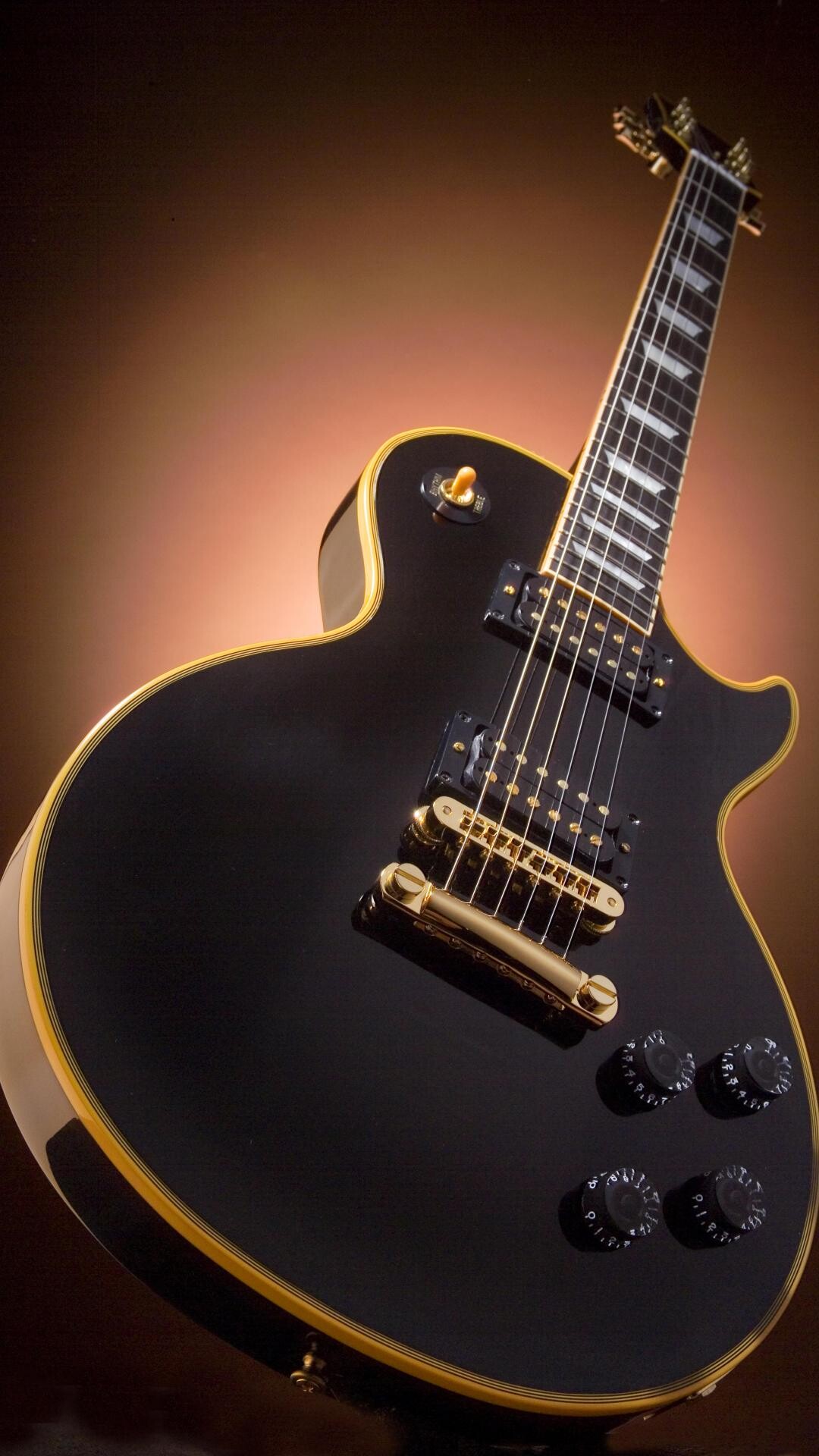 Gibson Guitar: Les Paul Custom Ebony 1978 USA, An American manufacturer. 1080x1920 Full HD Wallpaper.
