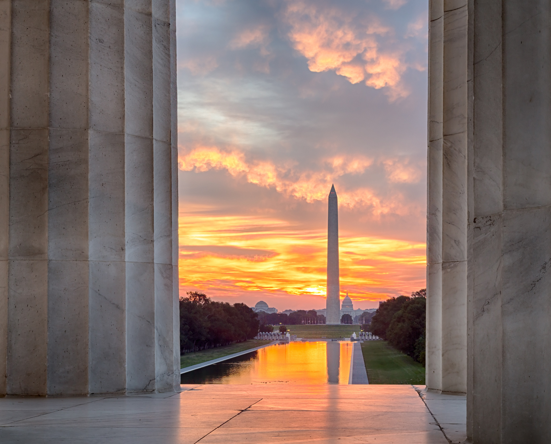 Washington Monument bei Sonnenuntergang, 1920x1550 HD Desktop