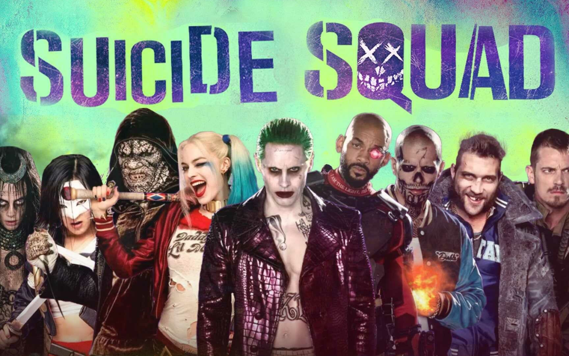 Suicide Squad: David Ayer's superhero film, 2016, Movie poster. 1920x1200 HD Background.