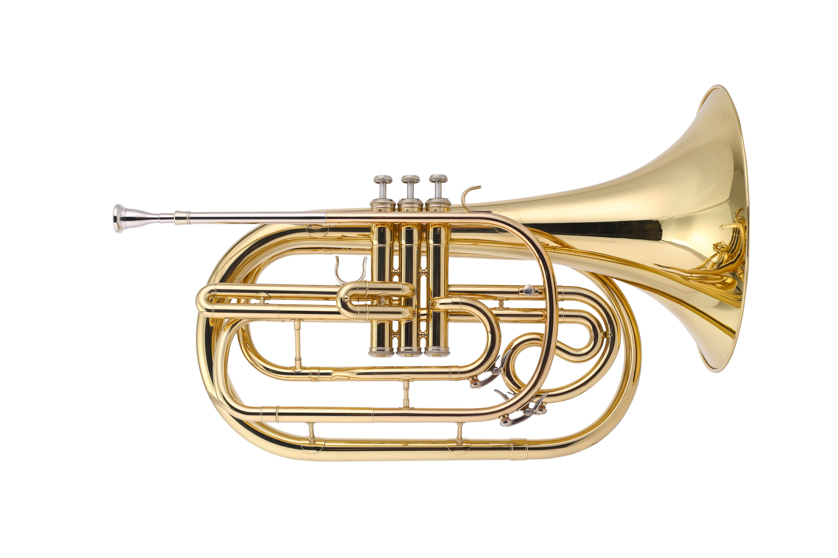 Mellophone: The Middle-Voiced Brass Instrument, Bell, Three Valves And A Fingering. 2880x1920 HD Wallpaper.