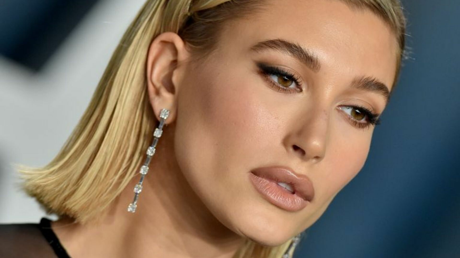 Hailey Bieber, Natural beauty, Barefaced wedding day, Flawless complexion, 1920x1080 Full HD Desktop