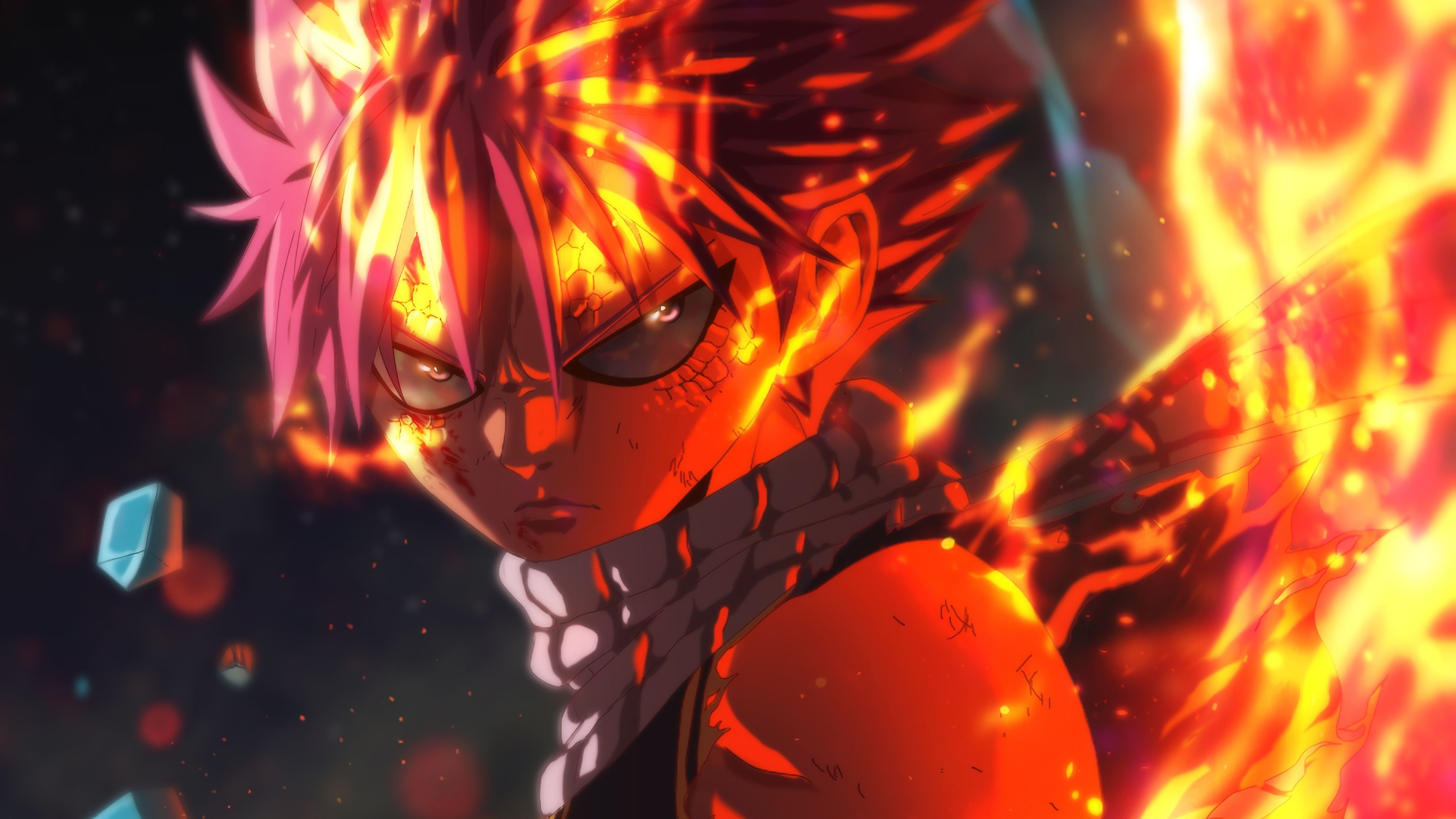 Natsu (Fairy Tail): E.N.D., One of the five Dragon Slayers sent to the future from four hundred years past. 3840x2160 4K Background.