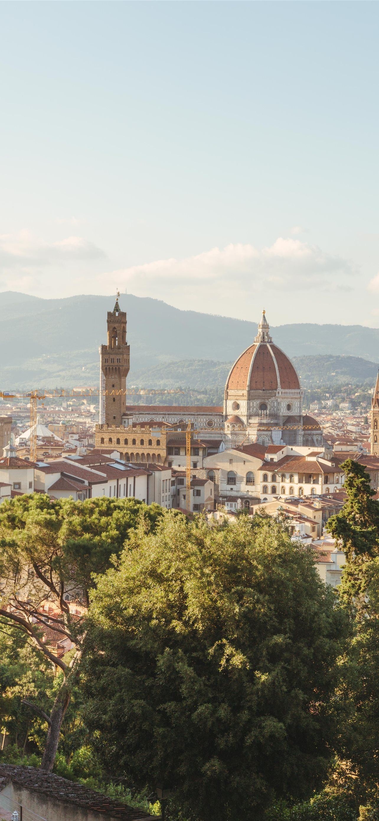Sonnenuntergang über der Kathedrale von Florenz, 1290x2780 HD Handy