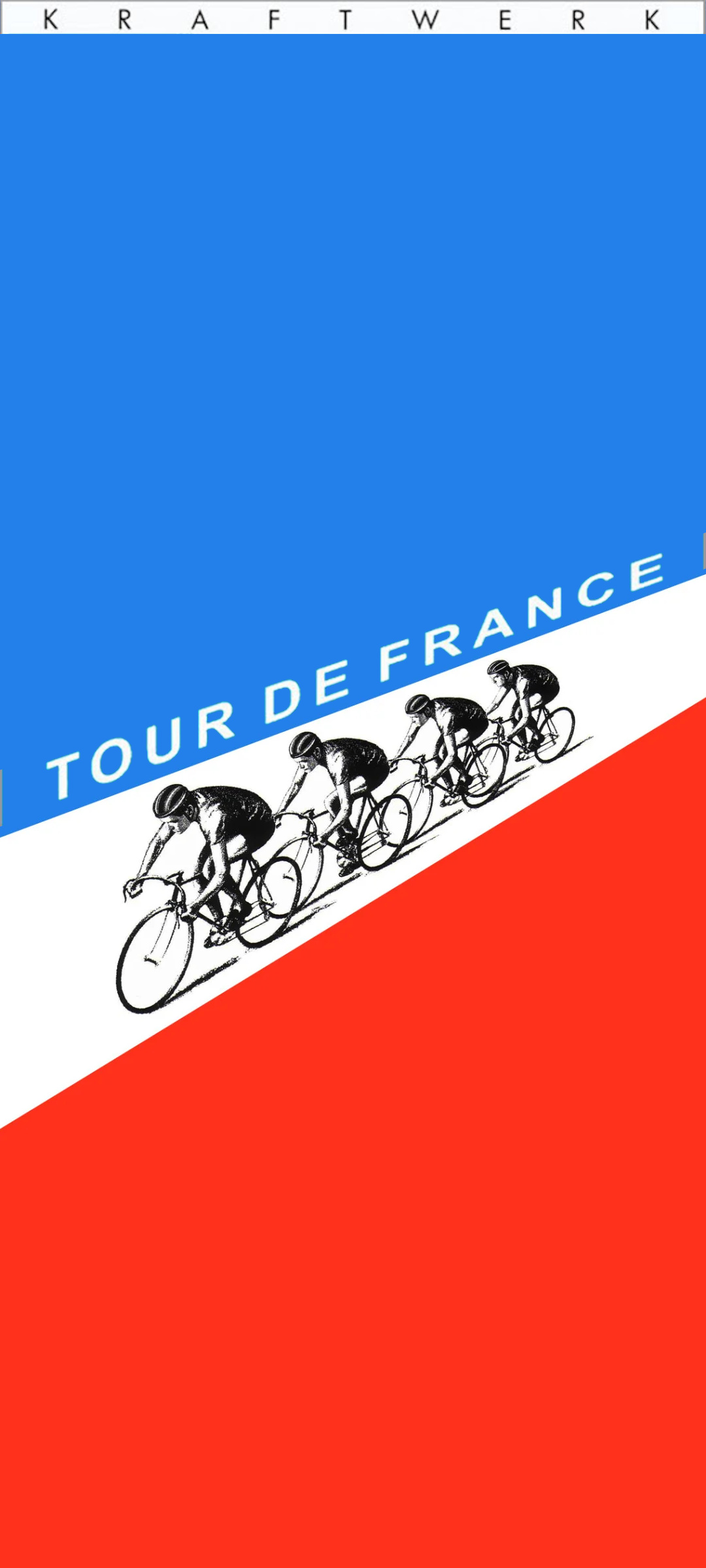 Tour de France tribute, Kraftwerk album artwork, Digital phone wallpaper, Immersive visual experience, 1080x2400 HD Phone