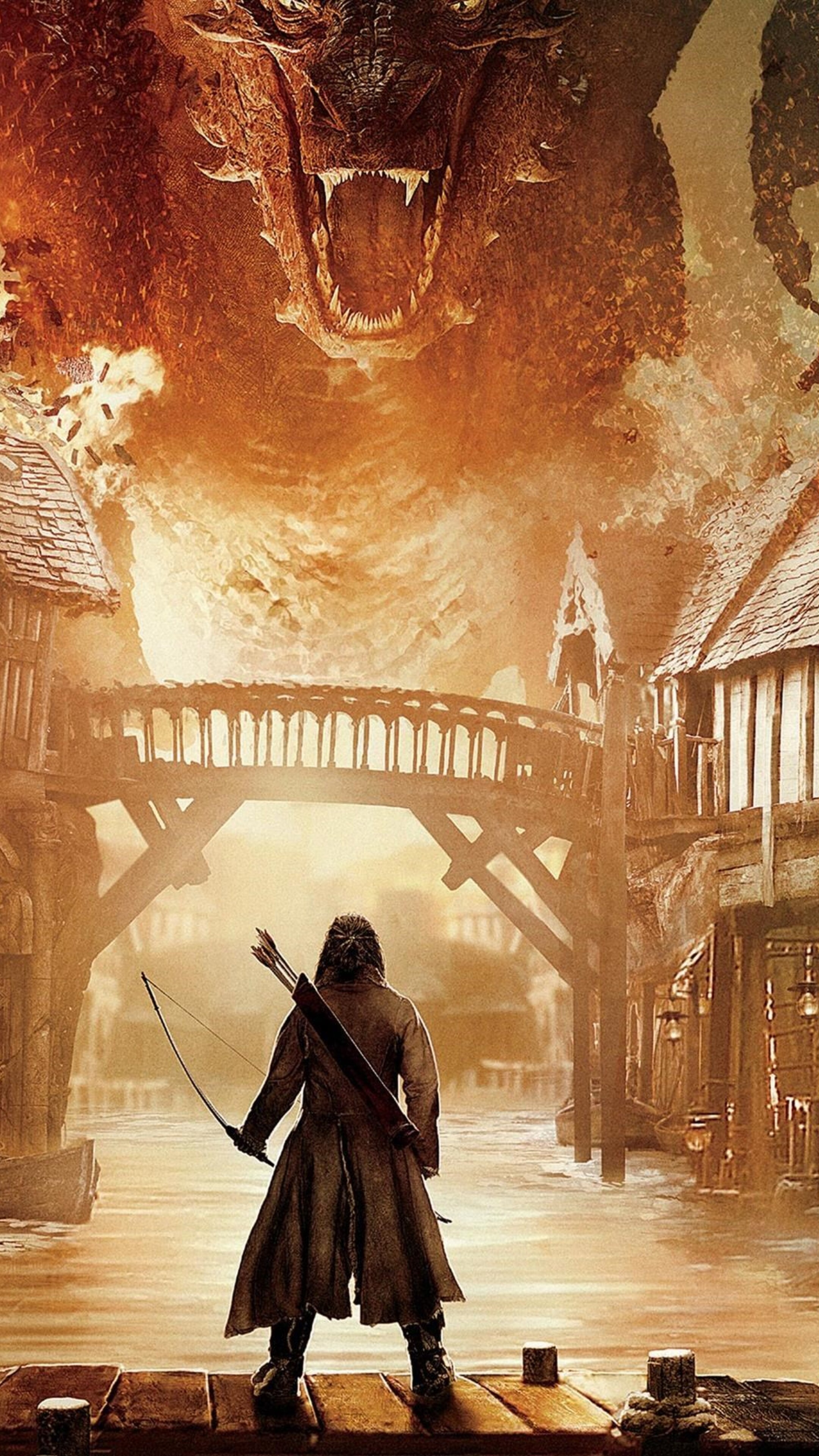 The Hobbit (Movie): The film's story concludes the adventure of Bilbo Baggins and Thorin Oakenshield's company of dwarves. 2160x3840 4K Background.
