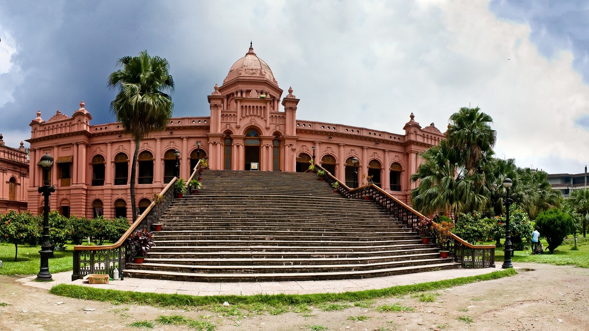 Bangladesh: Ahsan Manzil, A palace located in the Kumartoli area of Dhaka. 1920x1080 Full HD Background.