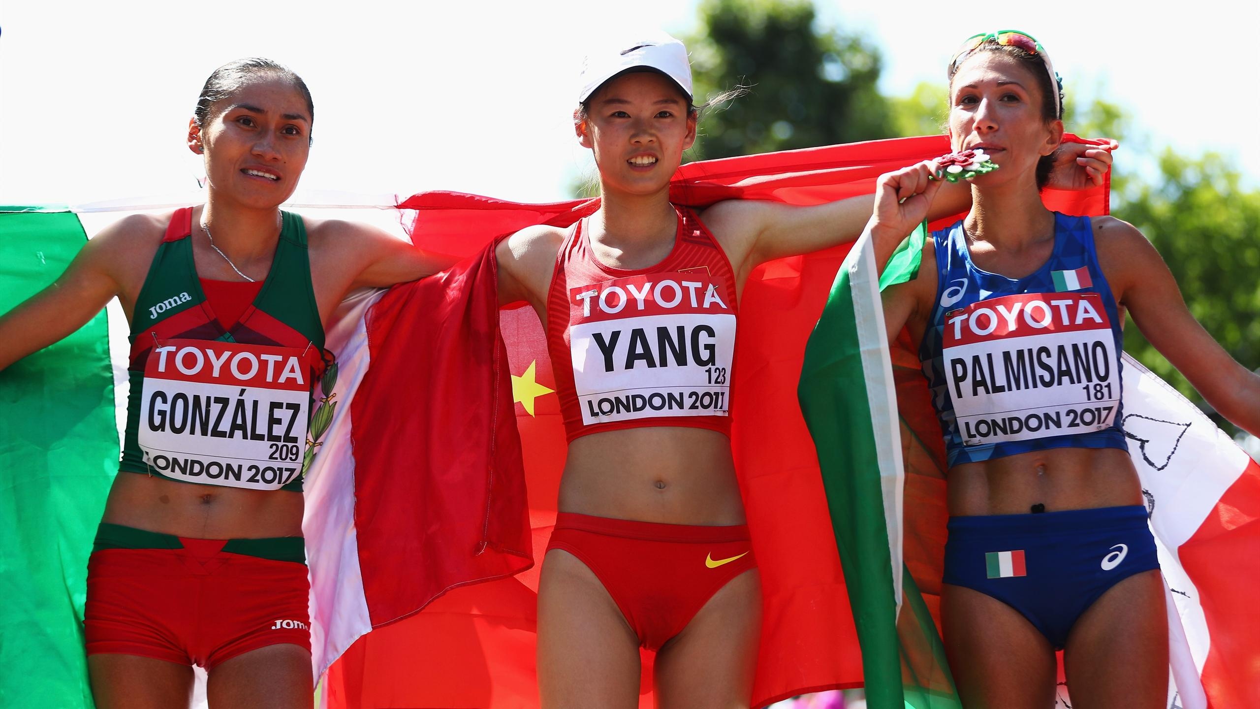 Yang Jiayu, Italian record holder, 10km race, Palmisano's achievement, 2560x1440 HD Desktop