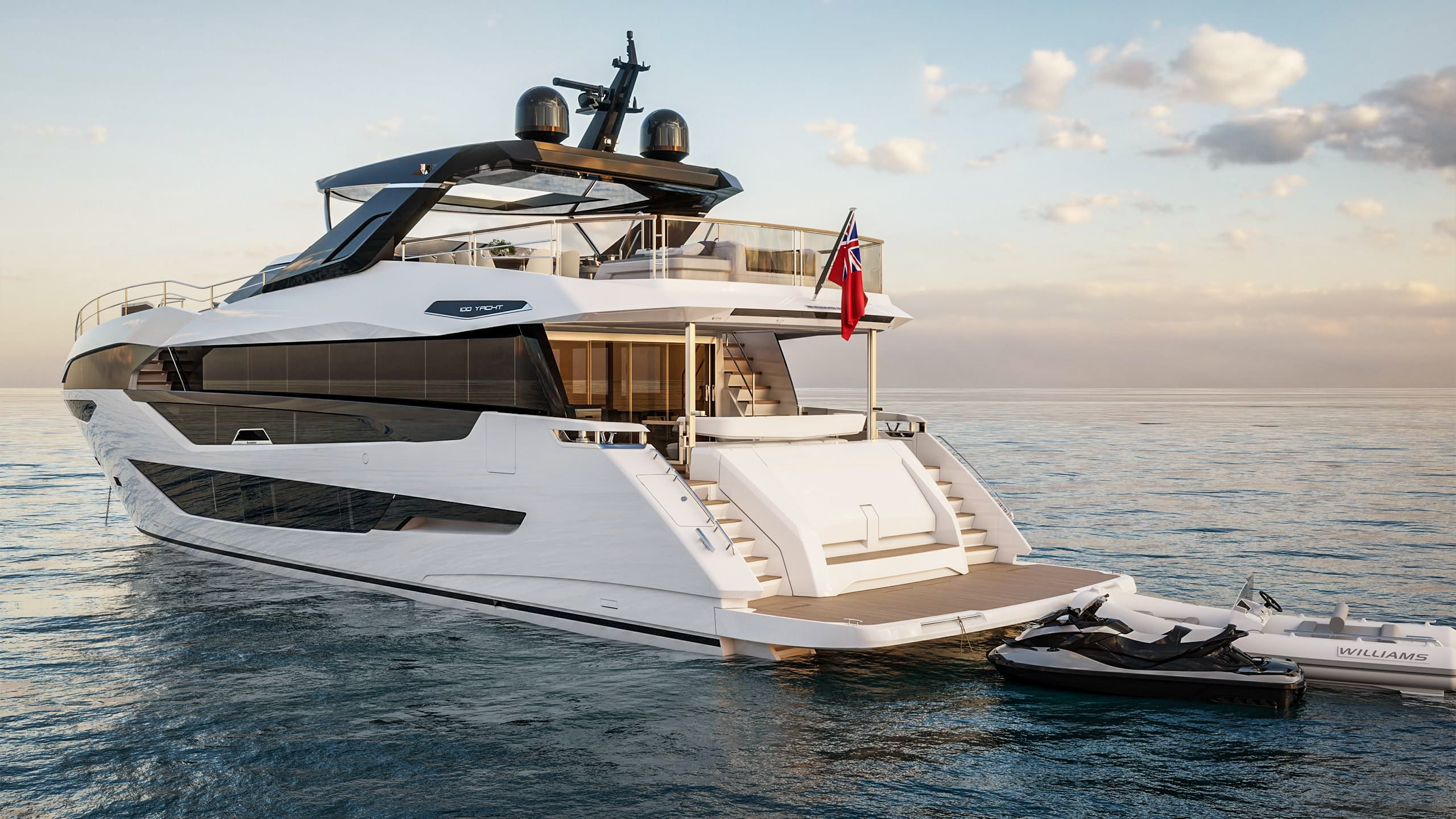 Yacht: Sunseeker, Used for pleasure trips on the water. 2560x1440 HD Wallpaper.