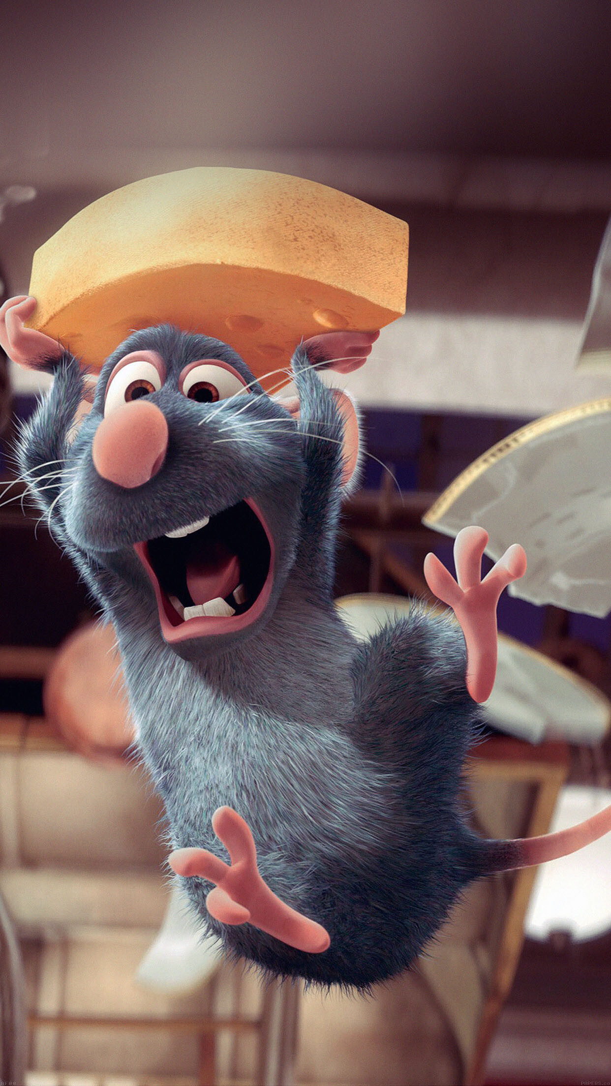 Ratatouille: The eighth feature film from Pixar, 2007. 1250x2210 HD Wallpaper.