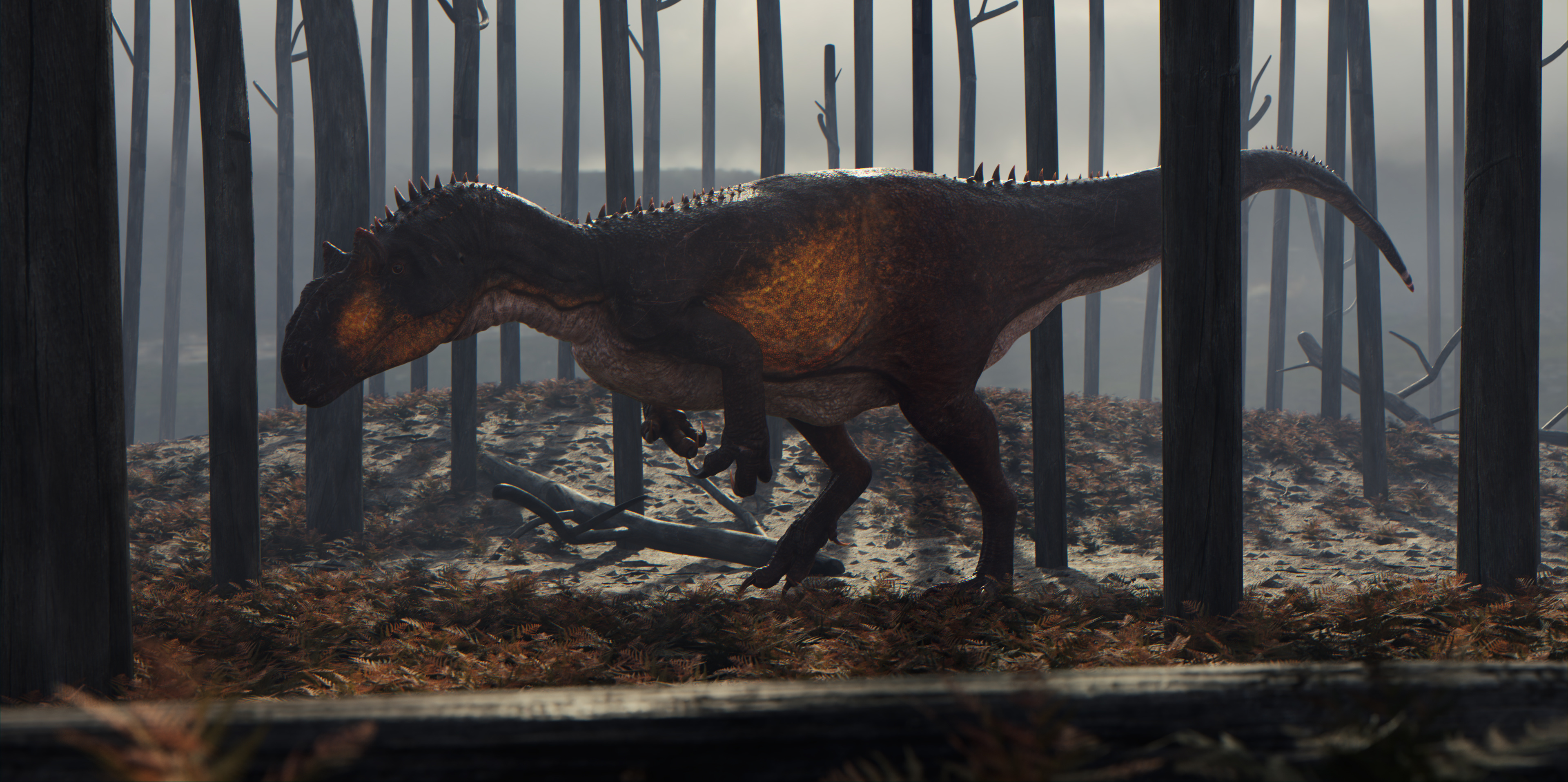 Allosaurus fragilis, Reconstruction finished projects, Blender artists community, Allosaurus, 3840x1920 Dual Screen Desktop