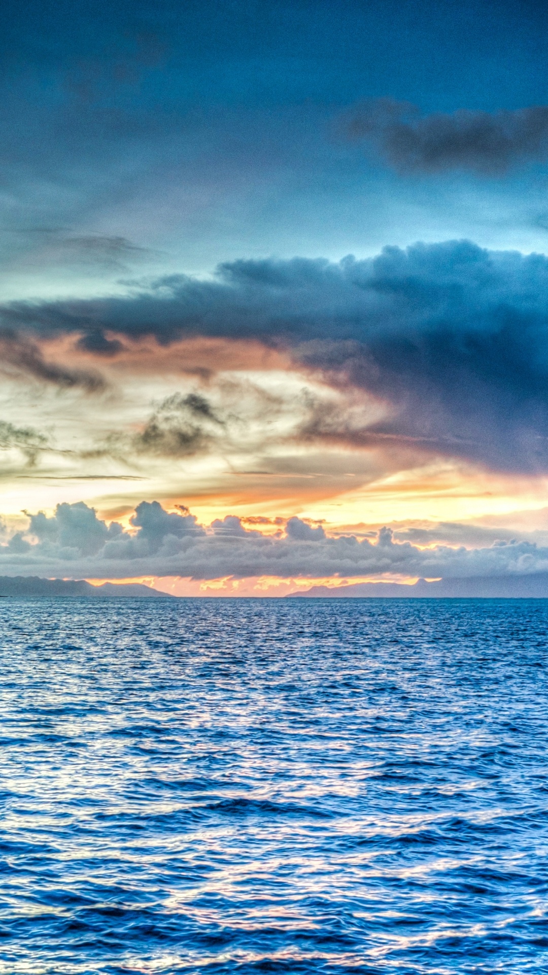 Pacific Ocean, Download Bora Bora French Polynesia, Sunset wallpaper, 1080x1920 Full HD Phone