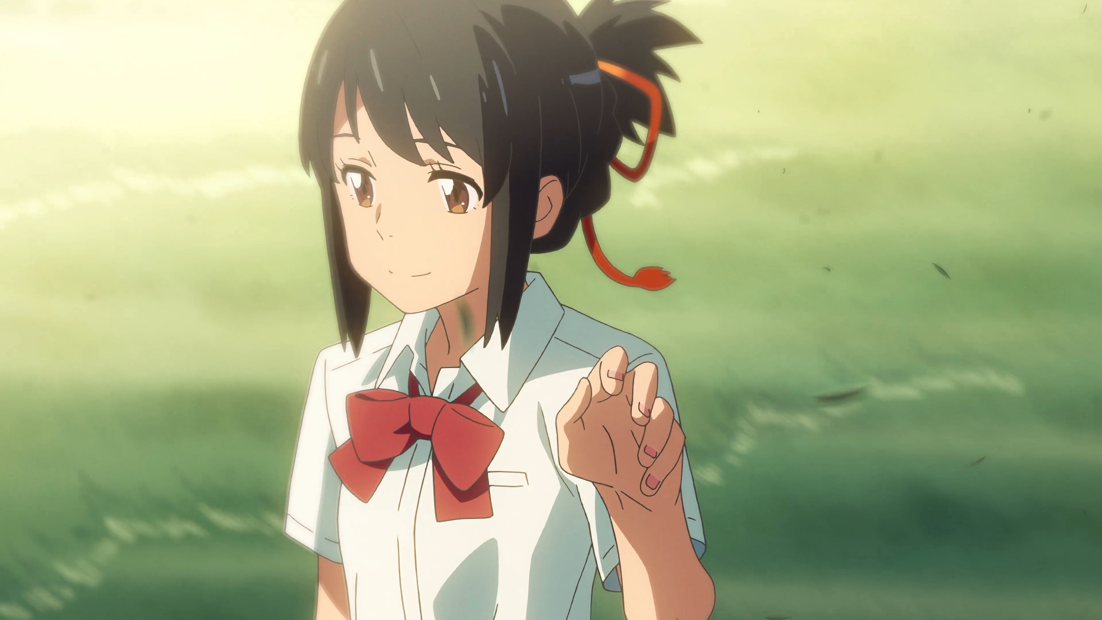 Makoto Shinkai, Kimi no Na wa, Mitsuha Miyamizu, Breathtaking anime, 3840x2160 4K Desktop